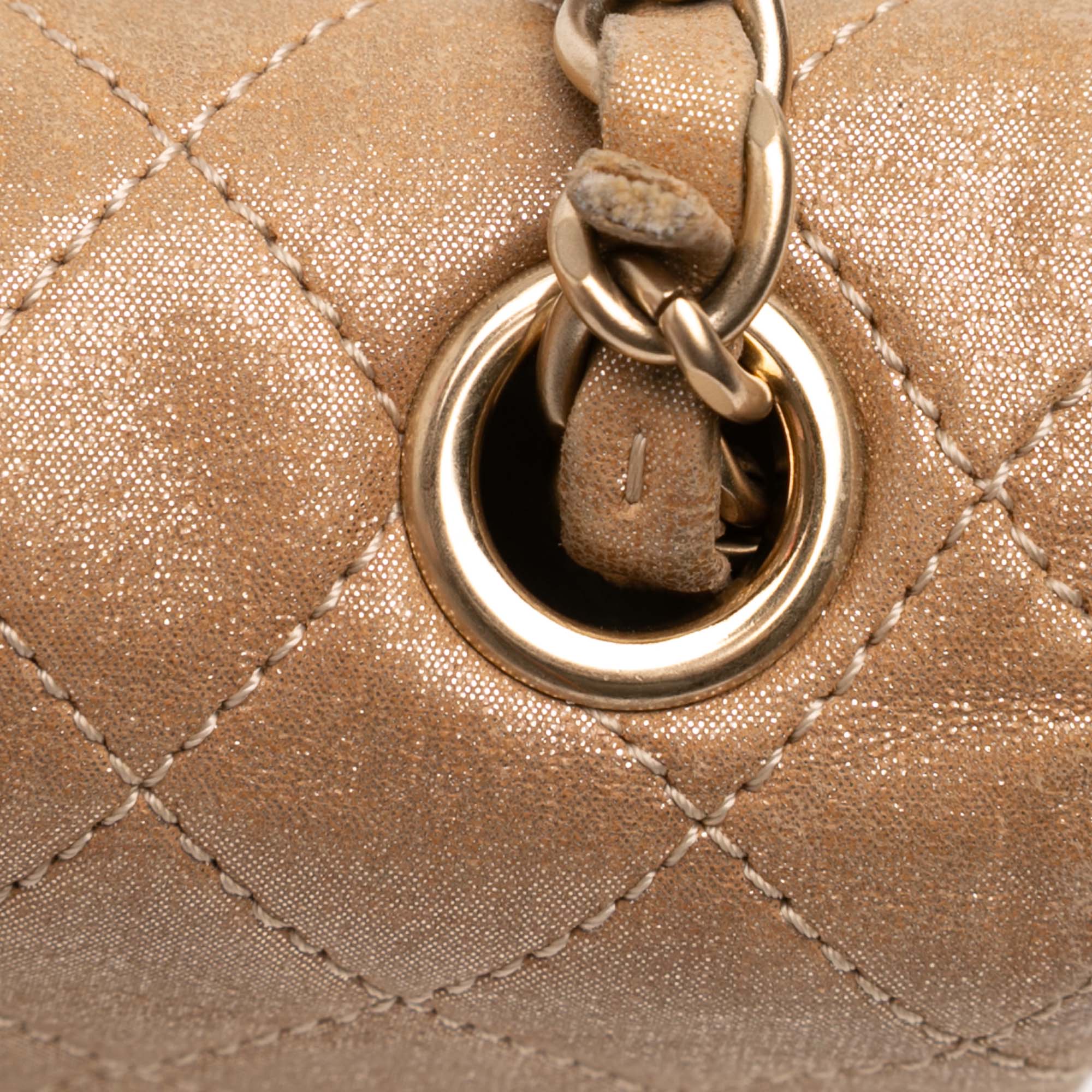 Chanel Small Quilted Iridescent Lambskin Pearl CC Crystal Flap - image 10