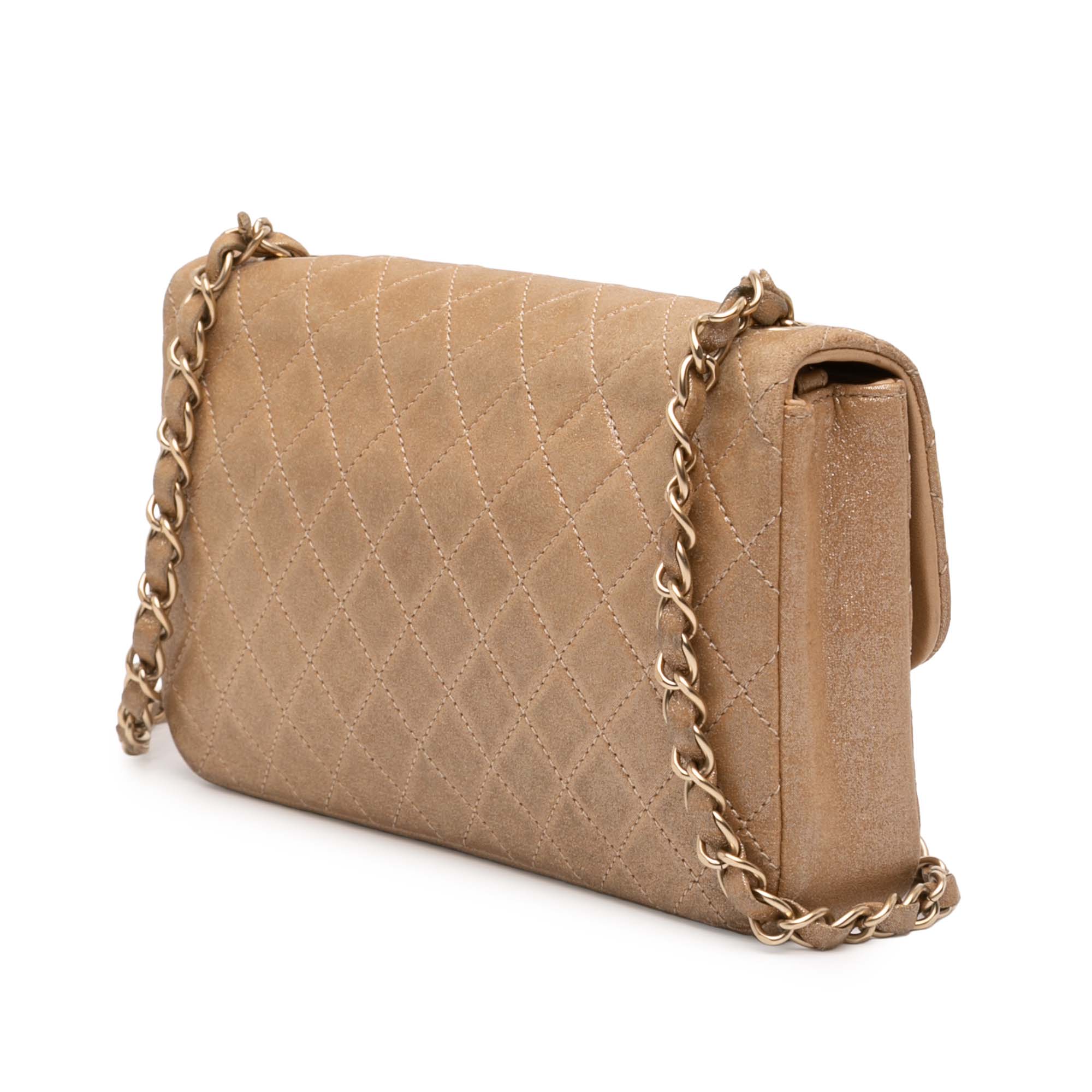 Chanel Small Quilted Iridescent Lambskin Pearl CC Crystal Flap - image 2
