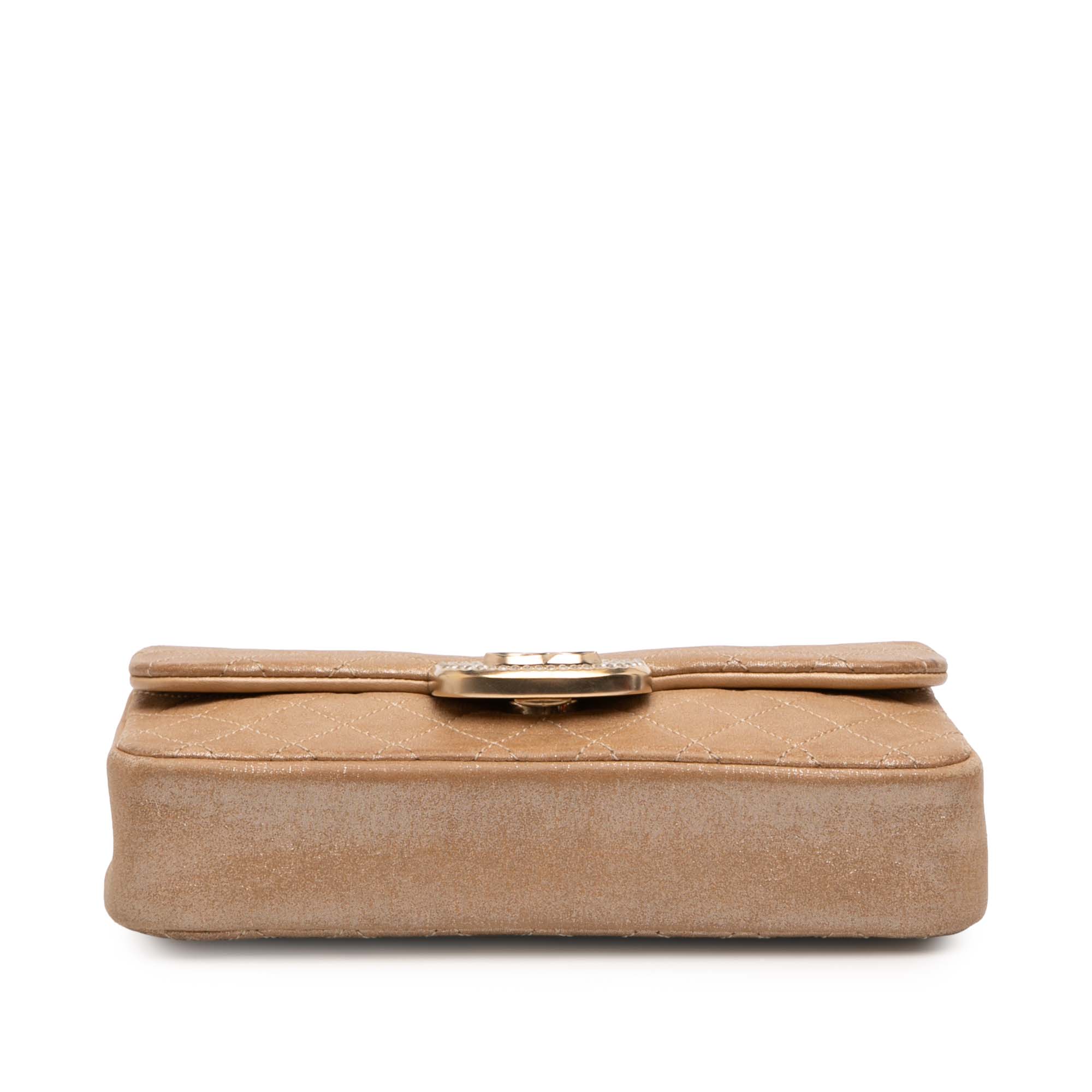 Chanel Small Quilted Iridescent Lambskin Pearl CC Crystal Flap - image 3