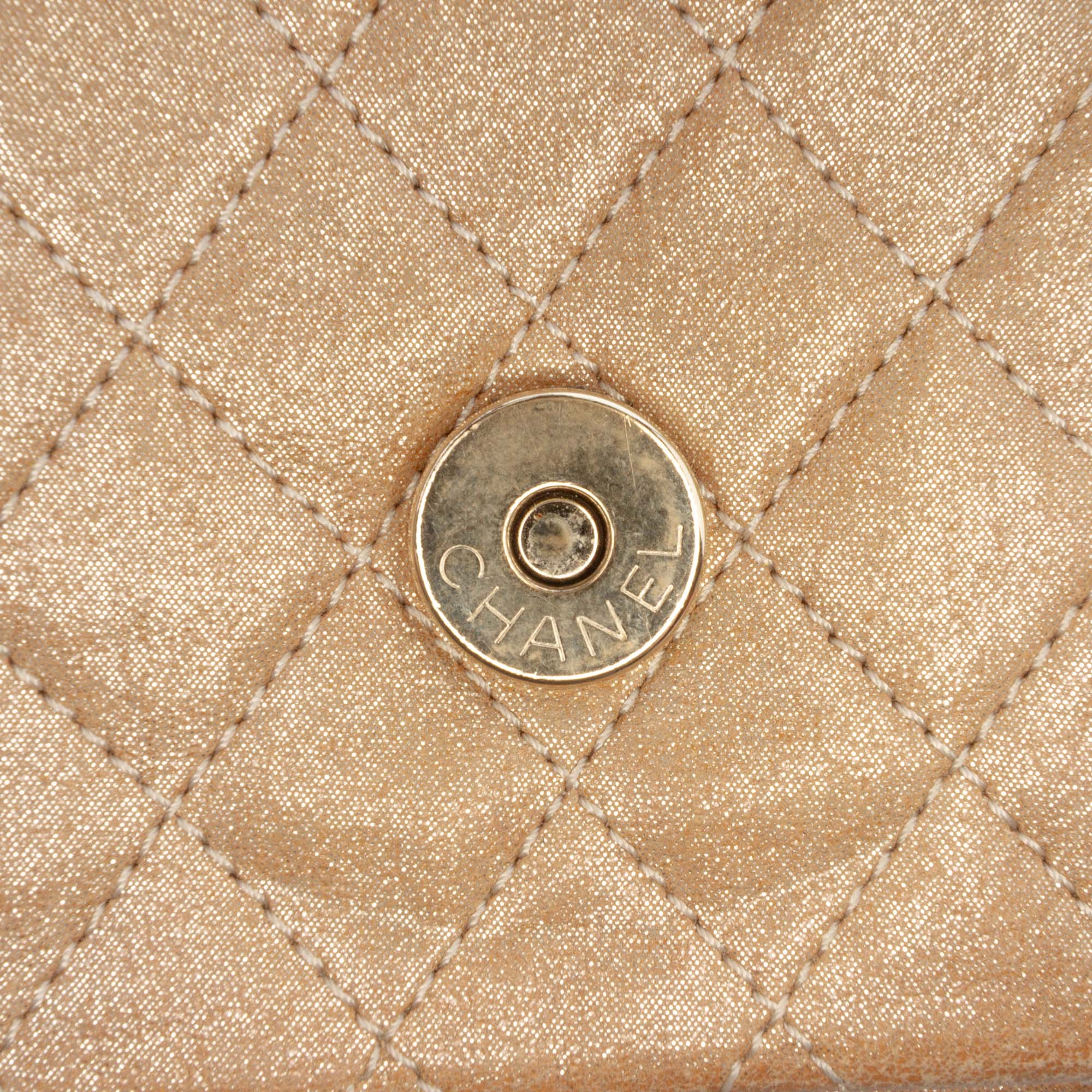 Chanel Small Quilted Iridescent Lambskin Pearl CC Crystal Flap - image 7
