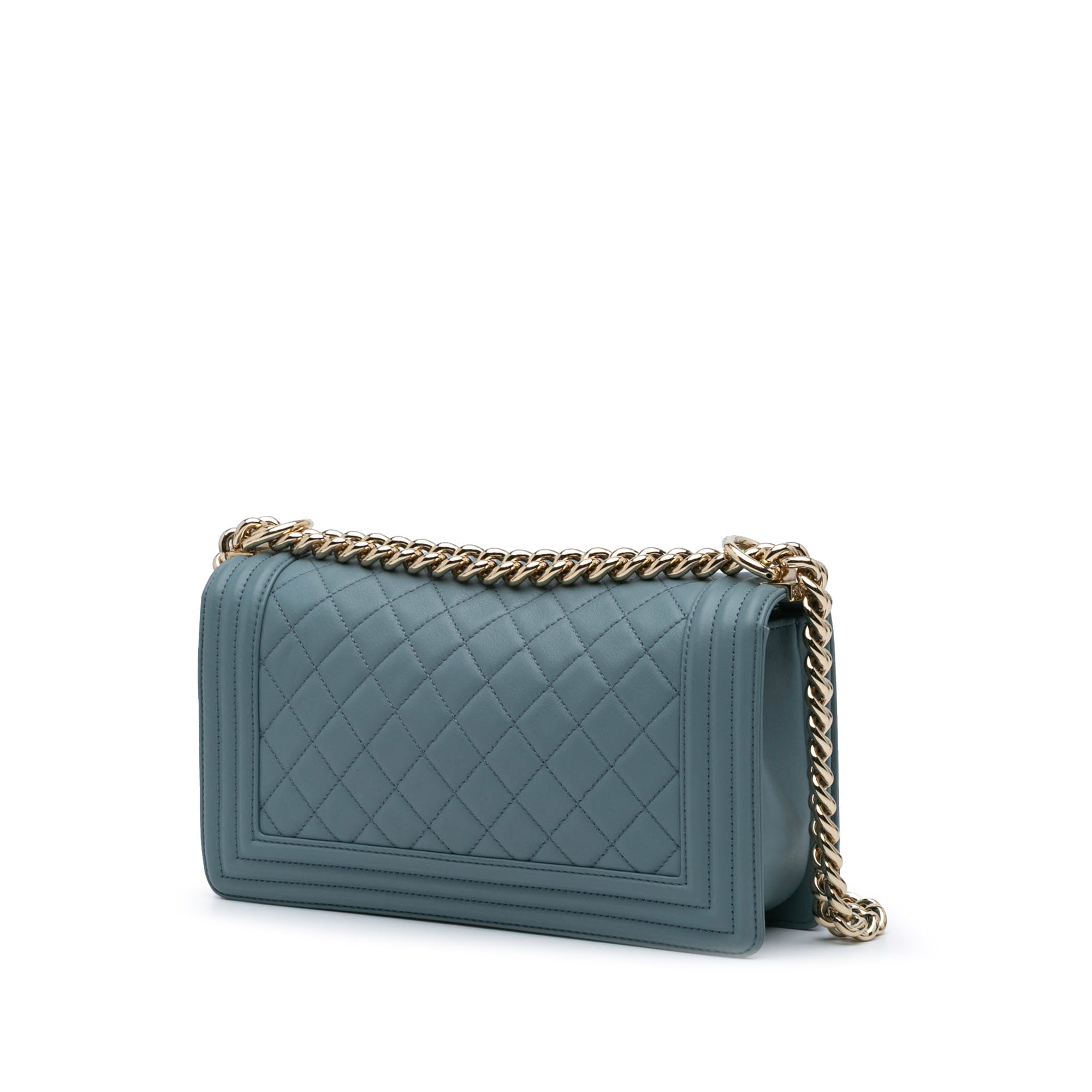 Chanel Old Medium Quilted Lambskin Boy Flap - image 2