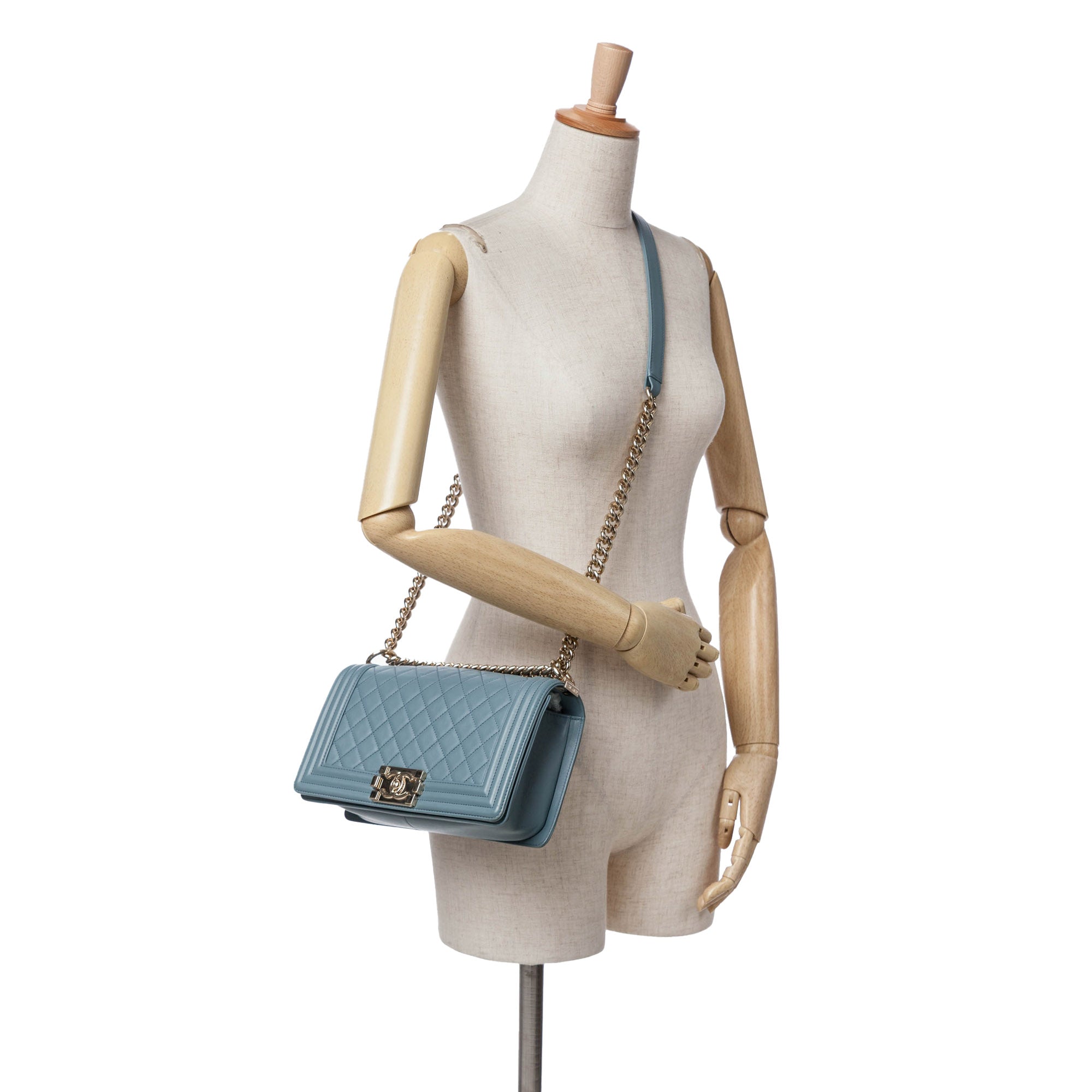 Chanel Old Medium Quilted Lambskin Boy Flap - image 9