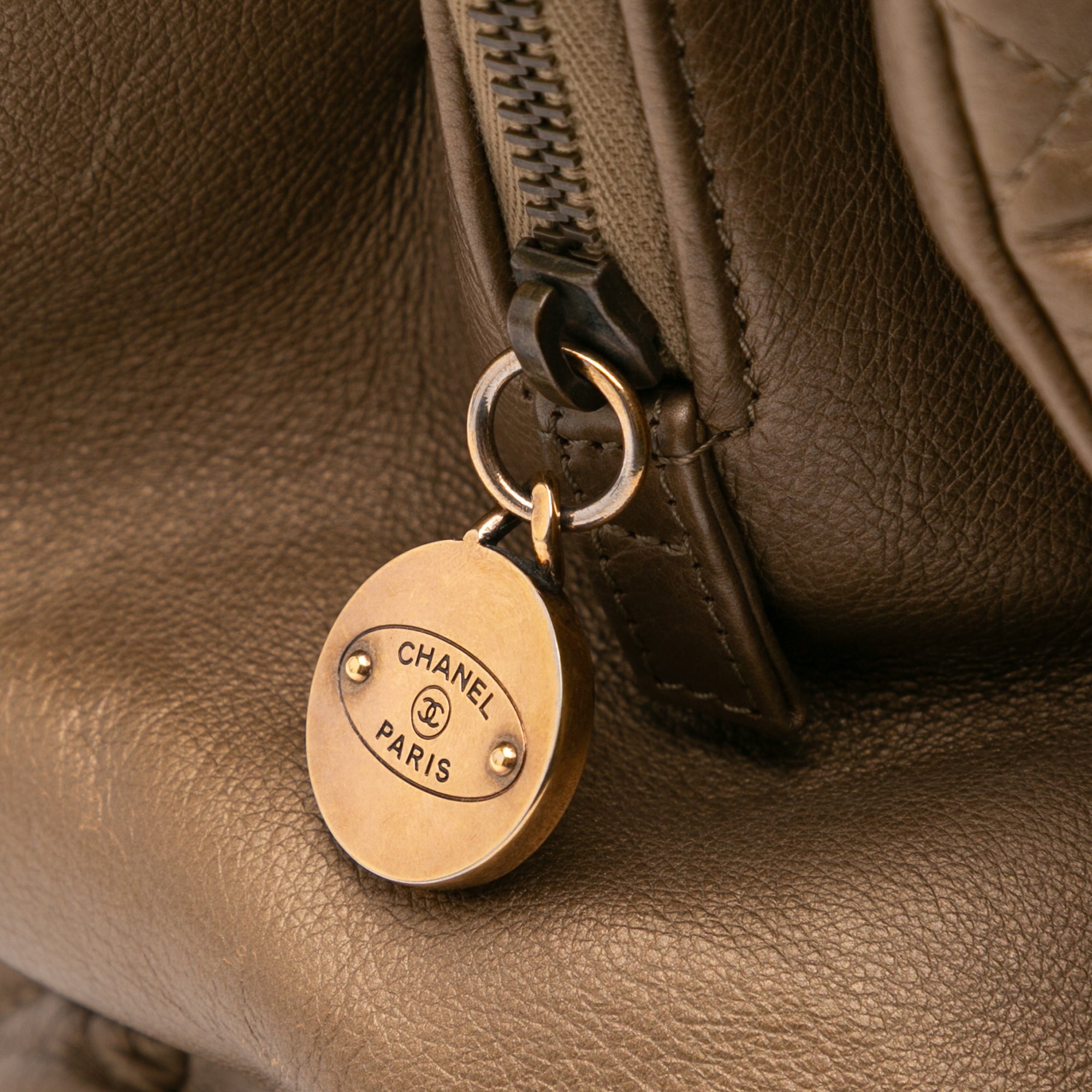 Chanel Large Quilted Iridescent Calfskin CC Crown Tote - image 10