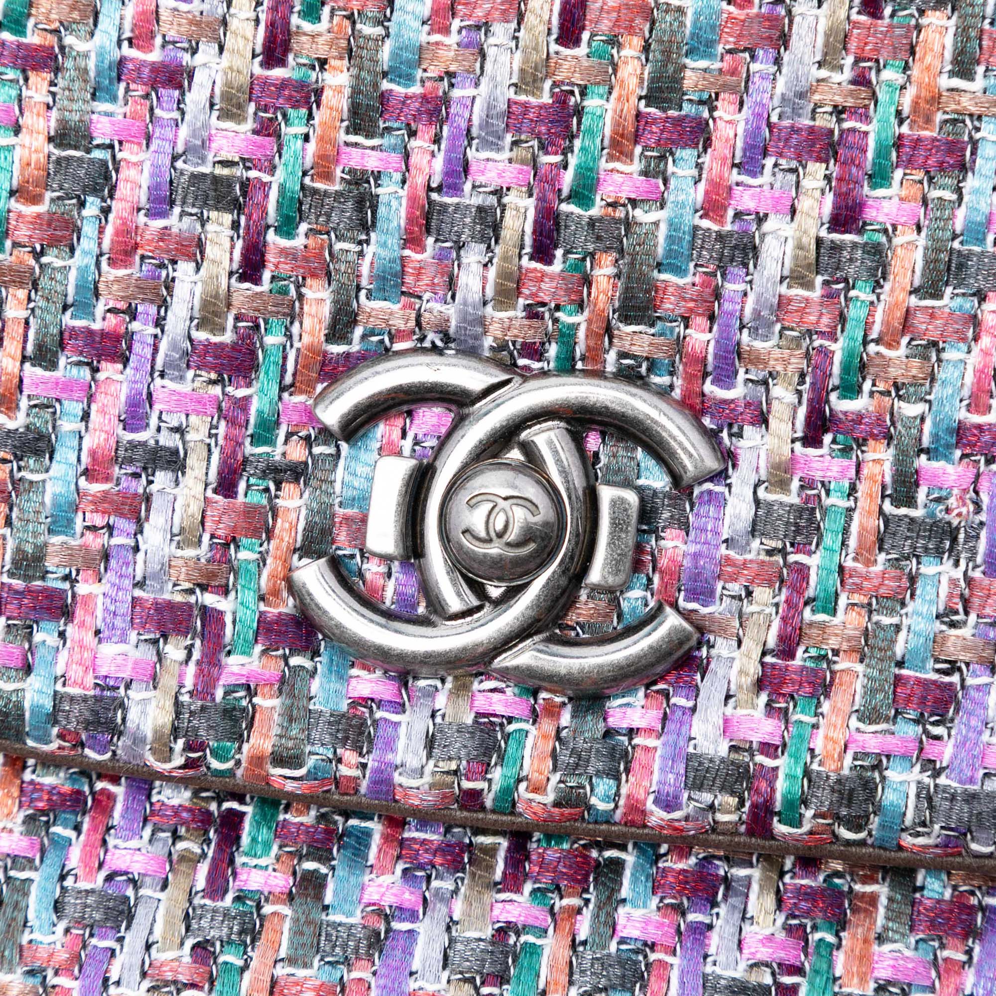 Chanel CC Multicolor Tweed Flap - image 5