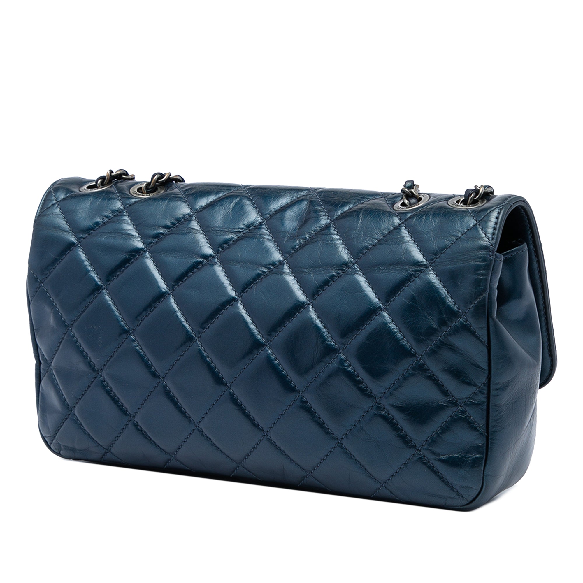 Chanel Medium Quilted Glazed Calfskin Coco Pleats Flap - image 2