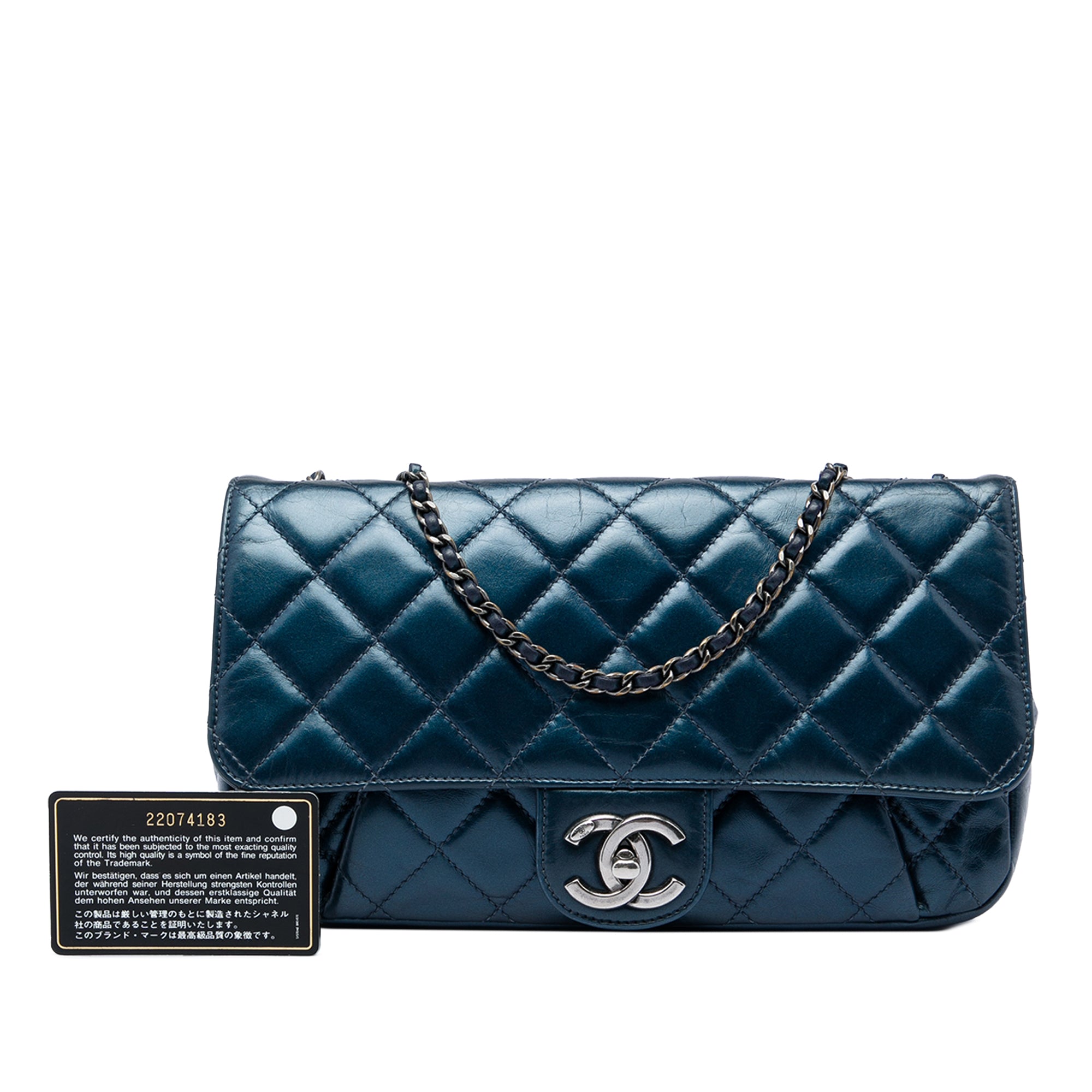 Chanel Medium Quilted Glazed Calfskin Coco Pleats Flap - image 7