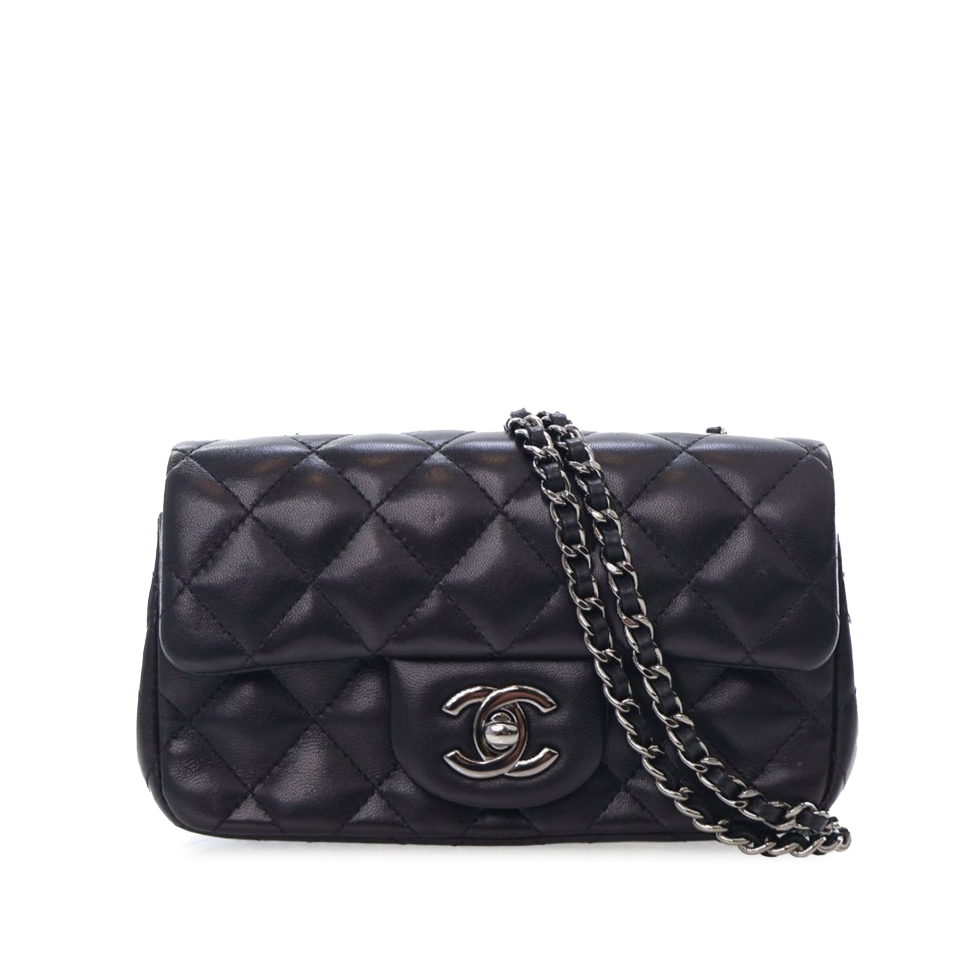 Chanel Extra Mini Rectangular Classic Lambskin Single Flap - image 1