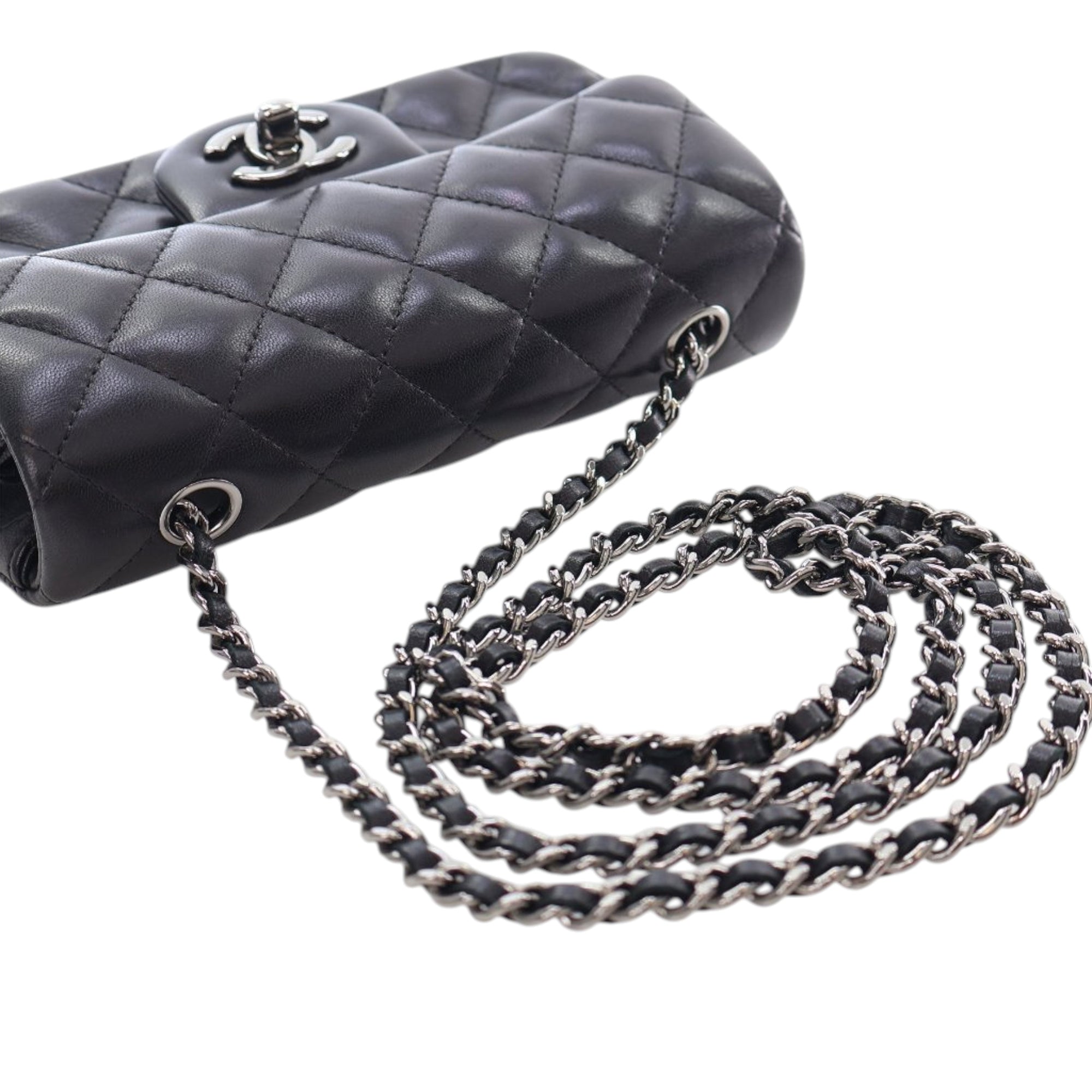 Chanel Extra Mini Rectangular Classic Lambskin Single Flap - image 12