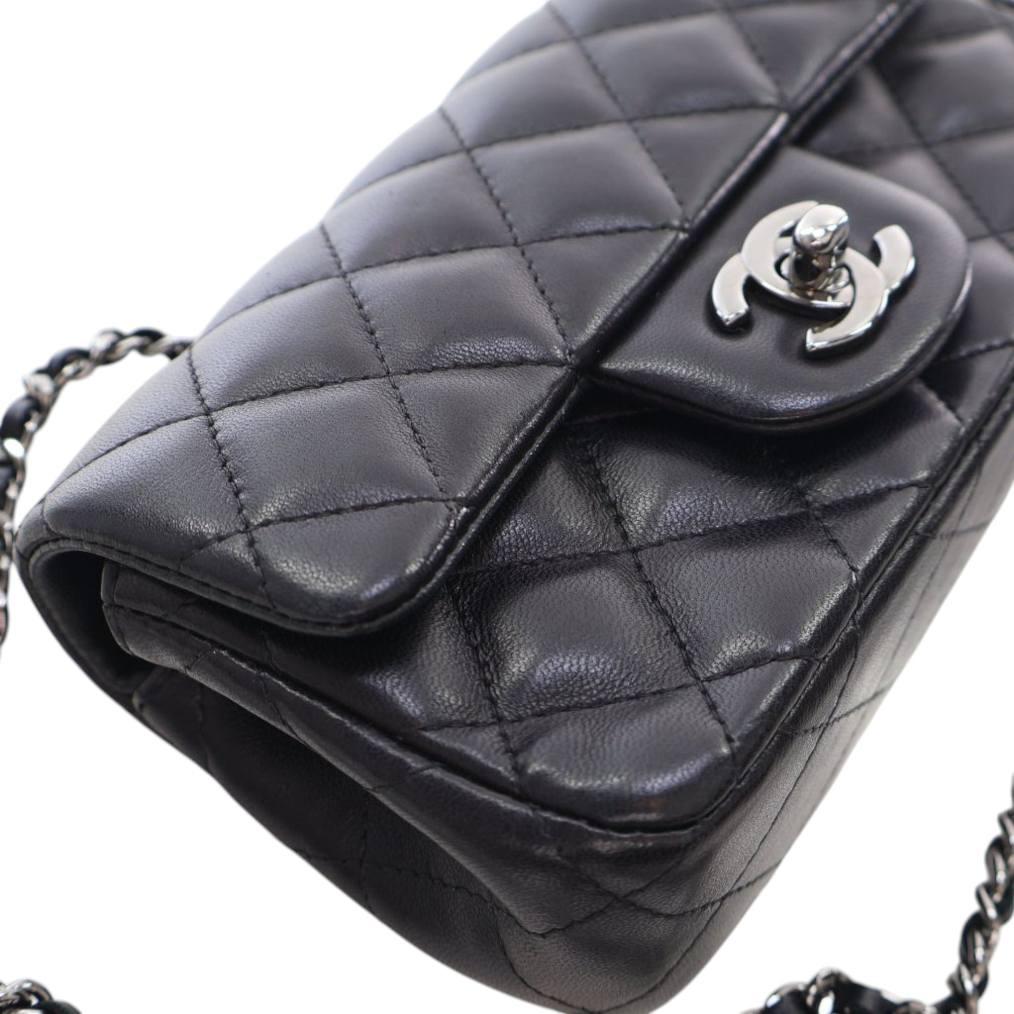 Chanel Extra Mini Rectangular Classic Lambskin Single Flap - image 7