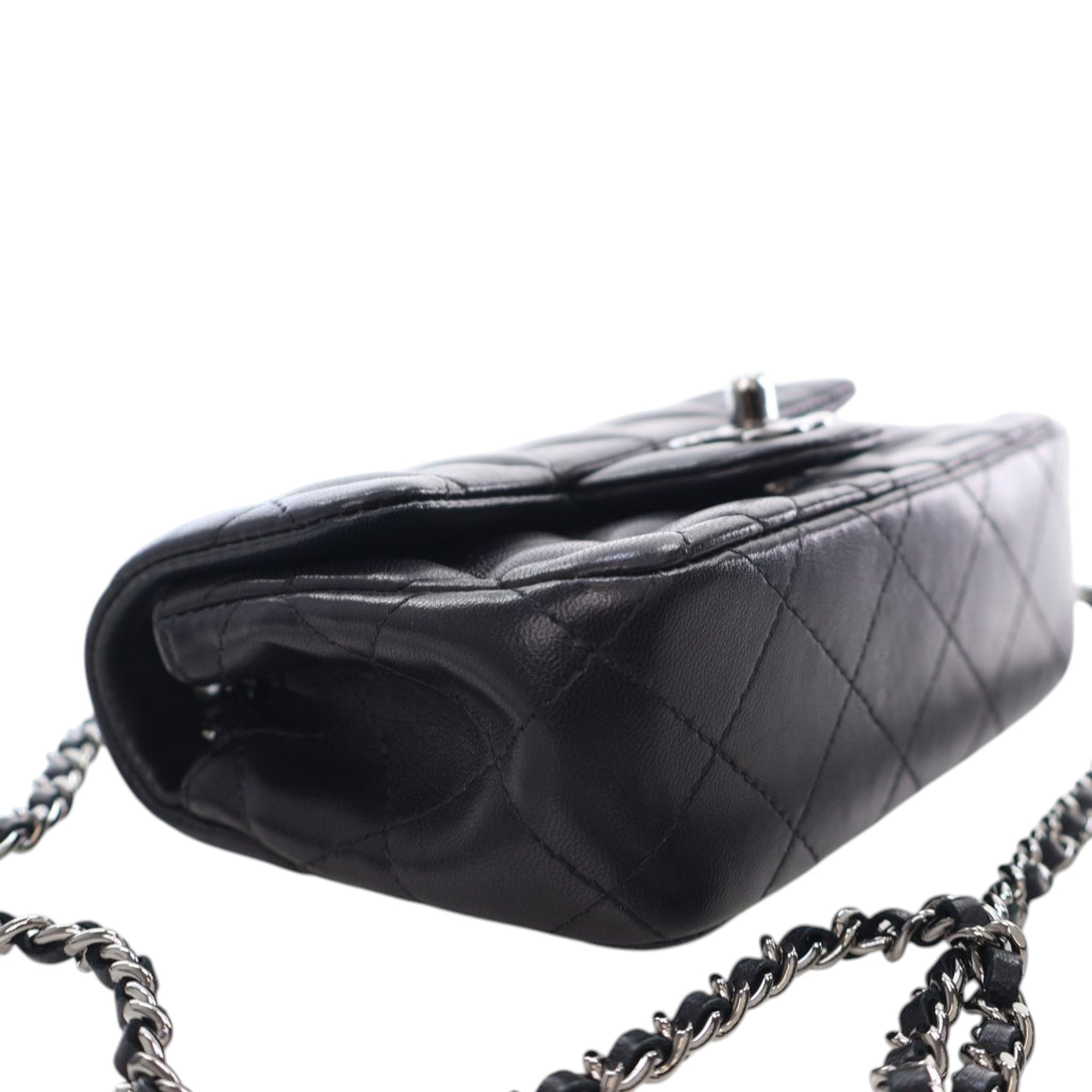 Chanel Extra Mini Rectangular Classic Lambskin Single Flap - image 9