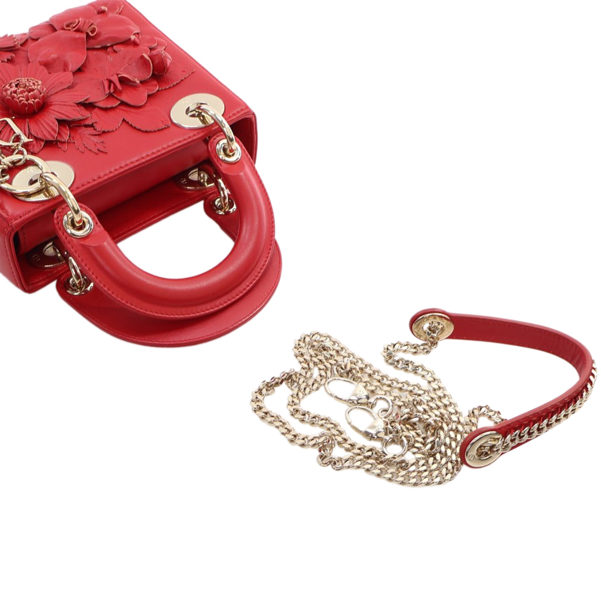 Dior DiorAmour Mini Lambskin Applique Flower Lady Dior - image 13