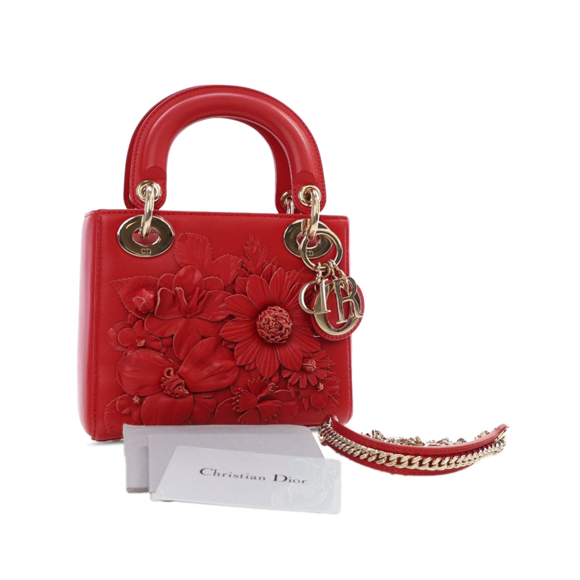 Dior DiorAmour Mini Lambskin Applique Flower Lady Dior - image 14