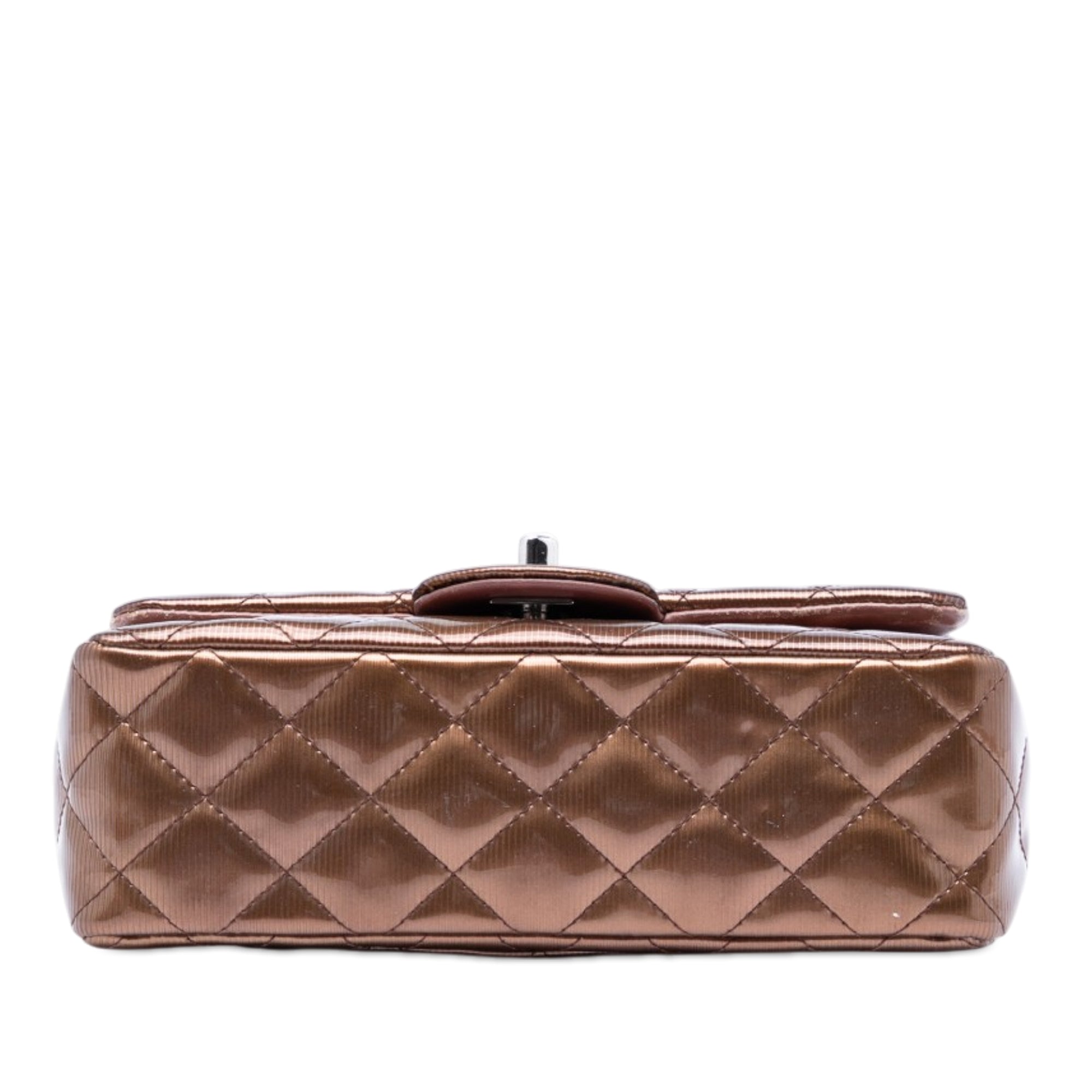 Chanel Mini Rectangular Classic Striated Patent Single Flap - image 3