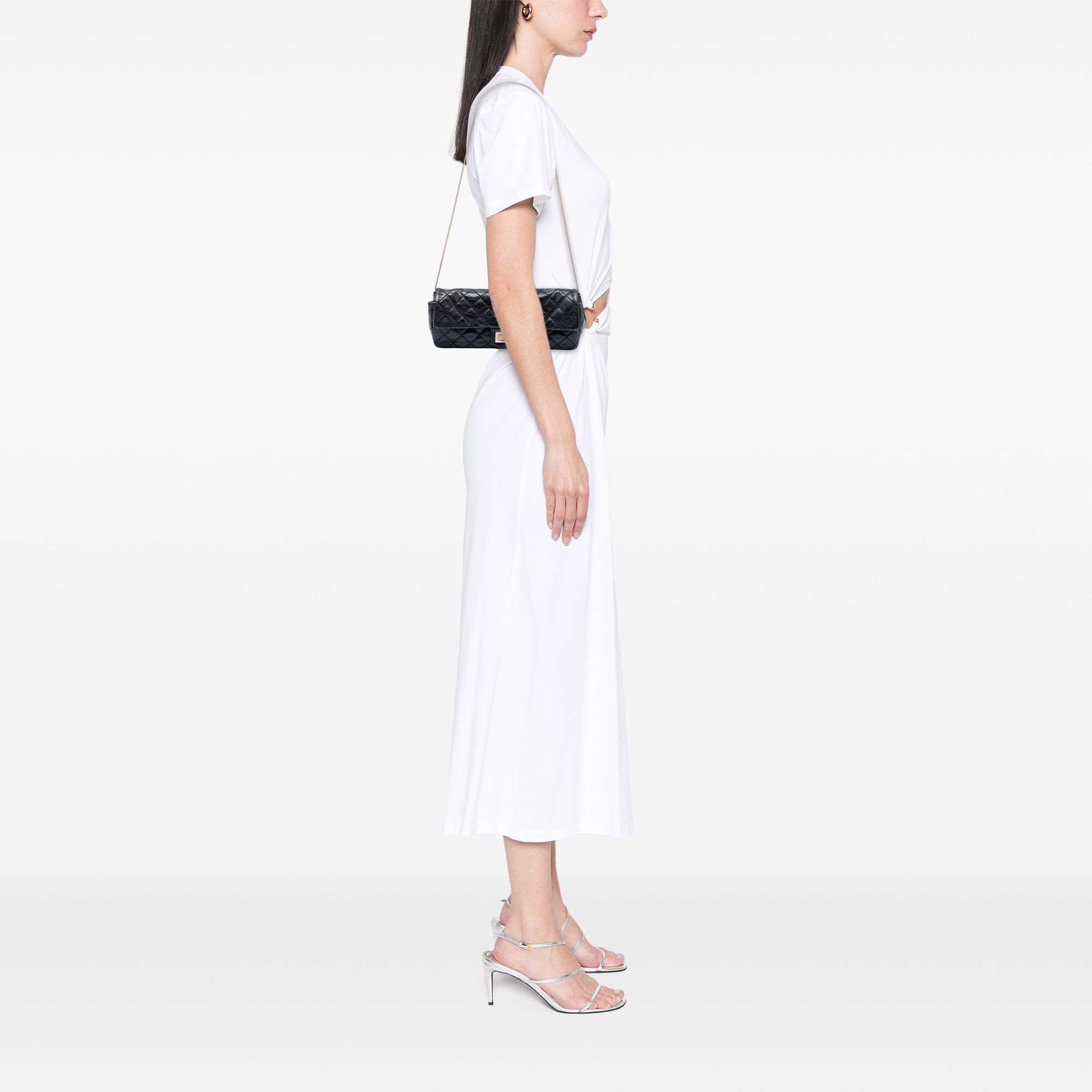 Chanel Quilted Glazed Calfskin Reissue 2.55 East West Flap - image 6
