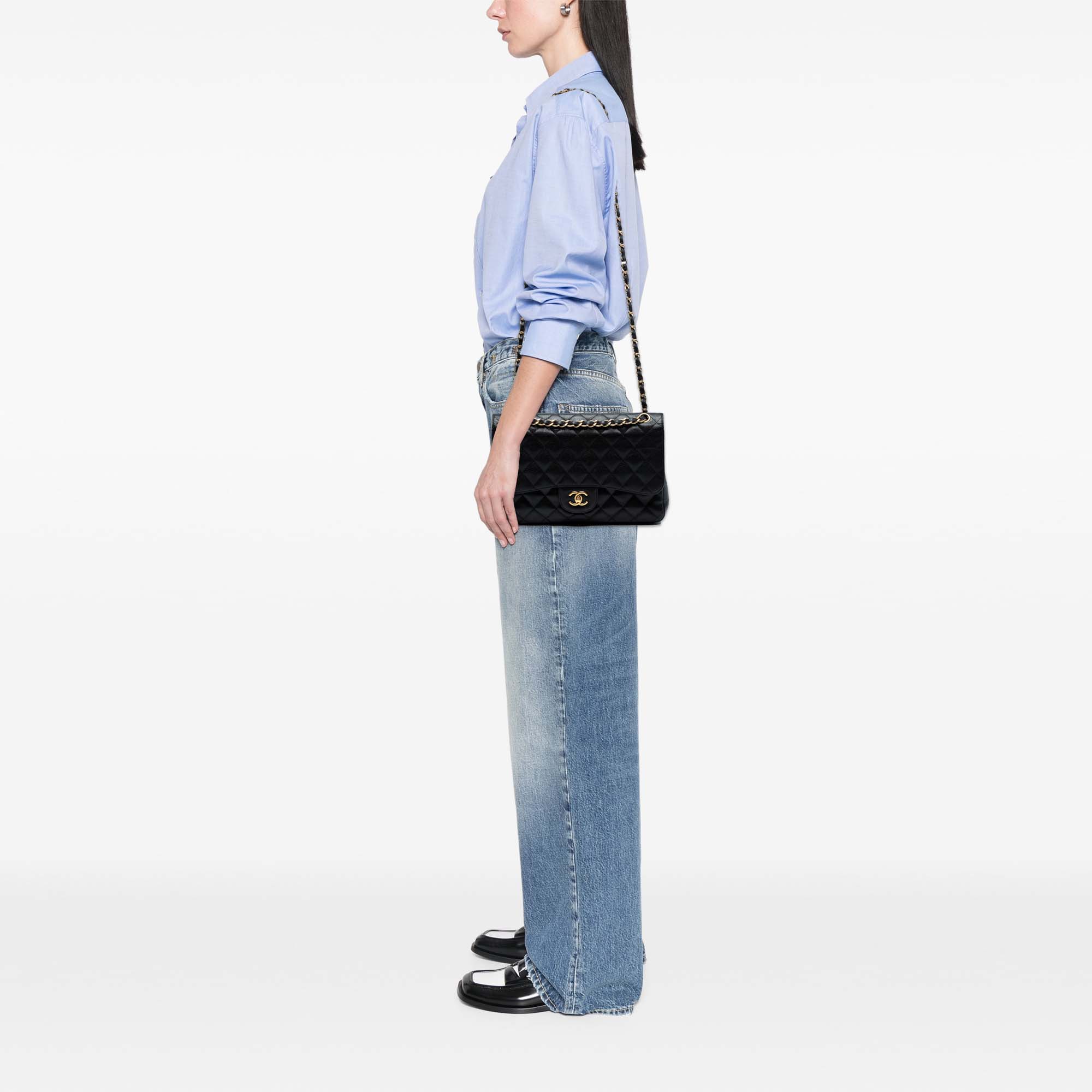 Chanel Jumbo Classic Caviar Double Flap - image 7