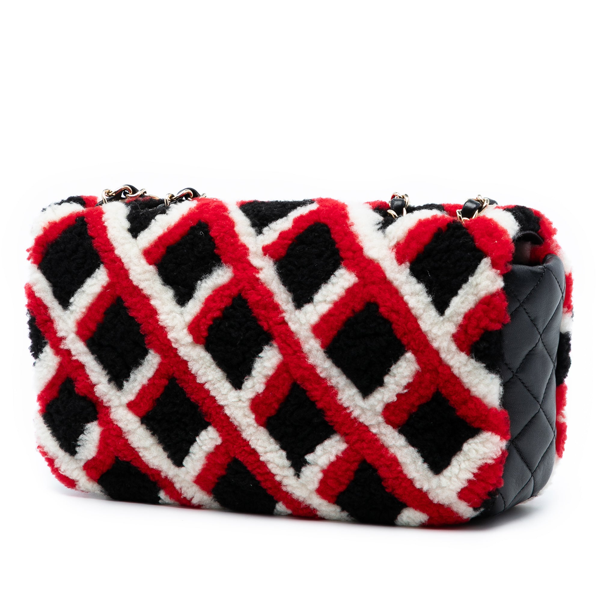 Chanel Medium CC Shearling and Lambskin Single Flap - image 2