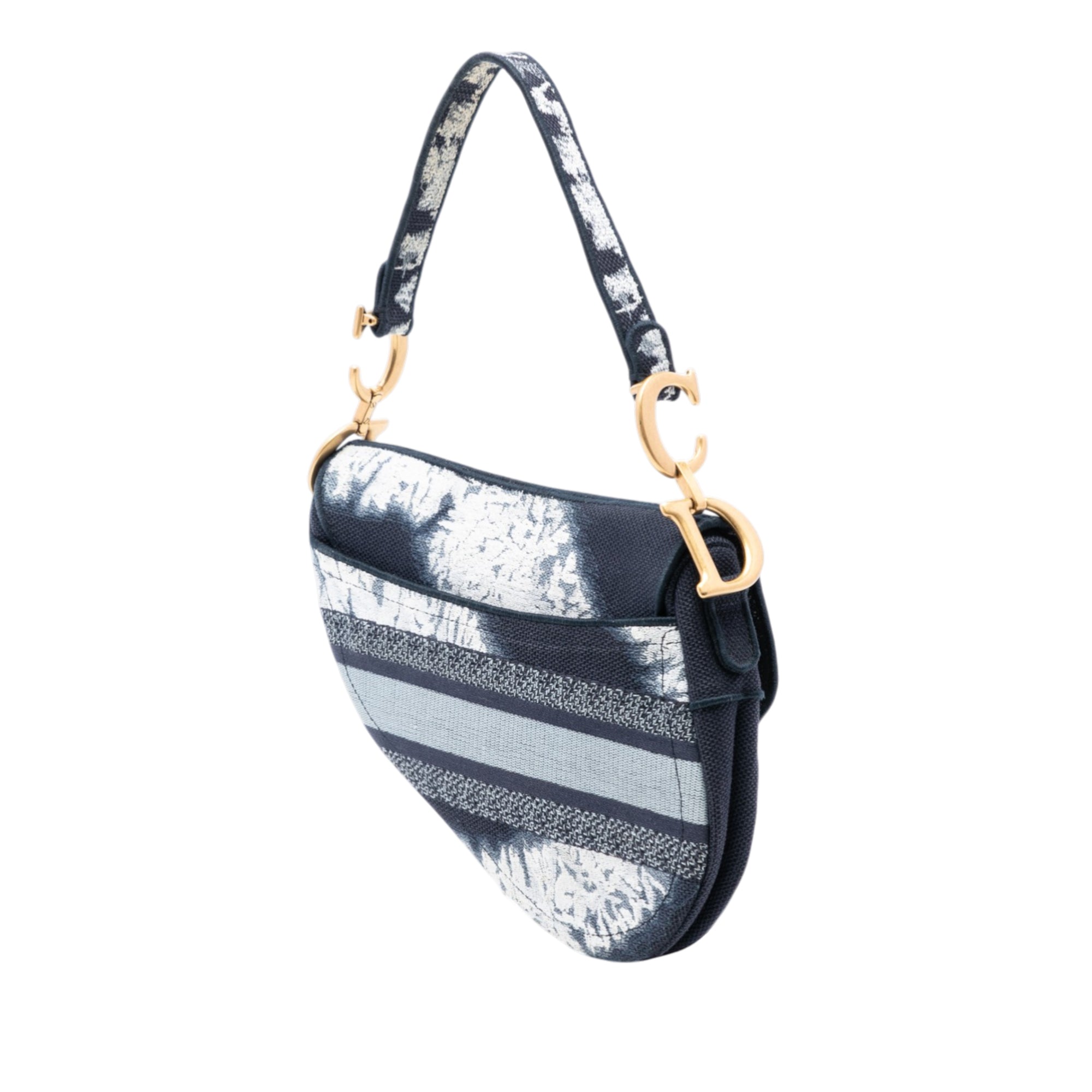 Dior Canvas Embroidered Tie Dye Saddle Bag - image 2
