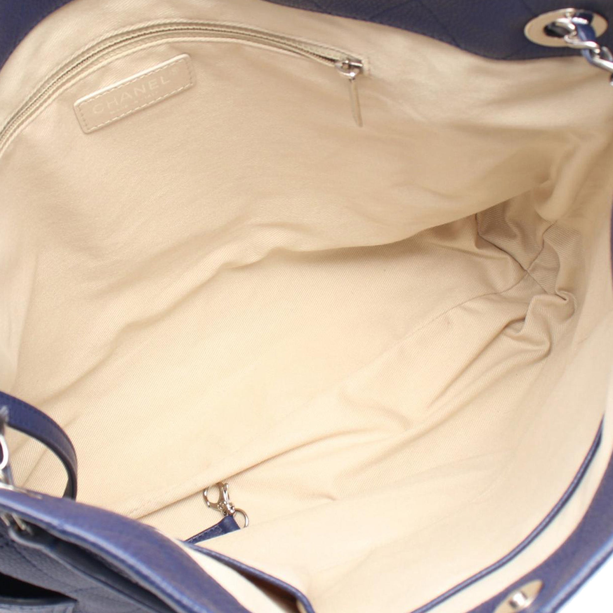 Chanel CHANEL Matelasse Tote Bag Calfskin (cowhide) Blue Used Women - image 3