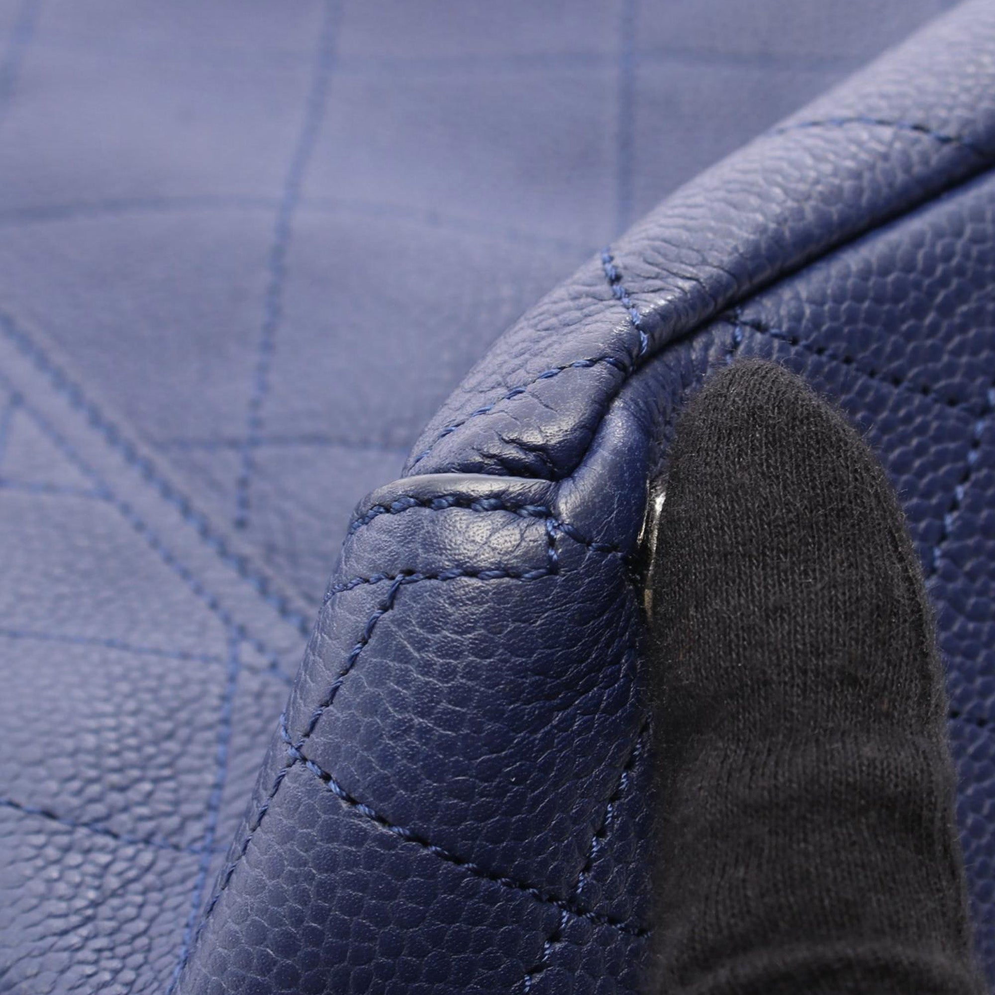 Chanel CHANEL Matelasse Tote Bag Calfskin (cowhide) Blue Used Women - image 6