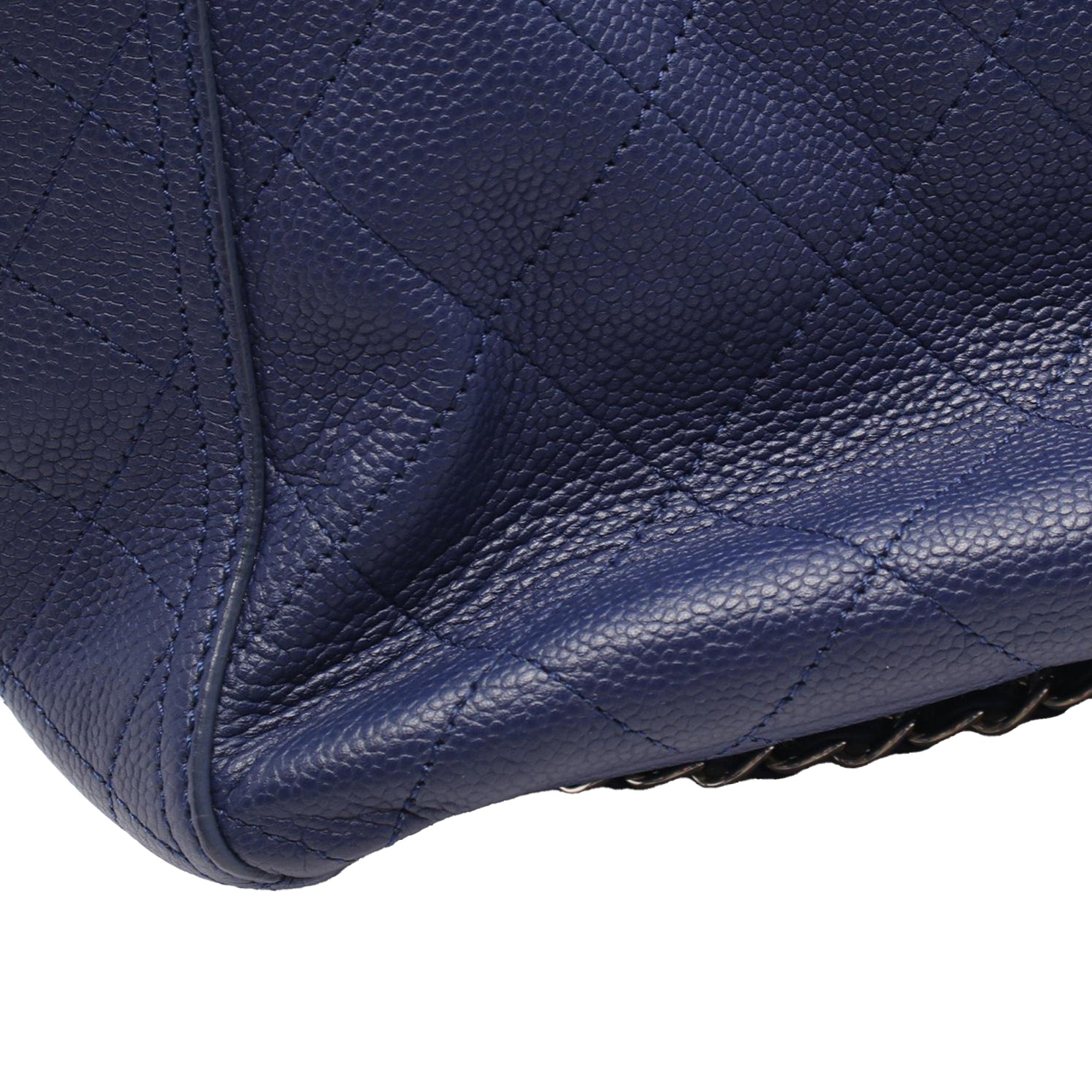 Chanel CHANEL Matelasse Tote Bag Calfskin (cowhide) Blue Used Women - image 7