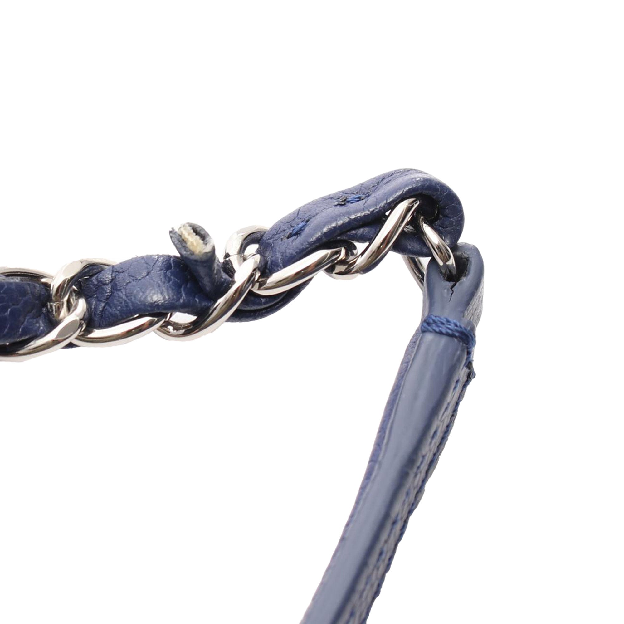 Chanel CHANEL Matelasse Tote Bag Calfskin (cowhide) Blue Used Women - image 9