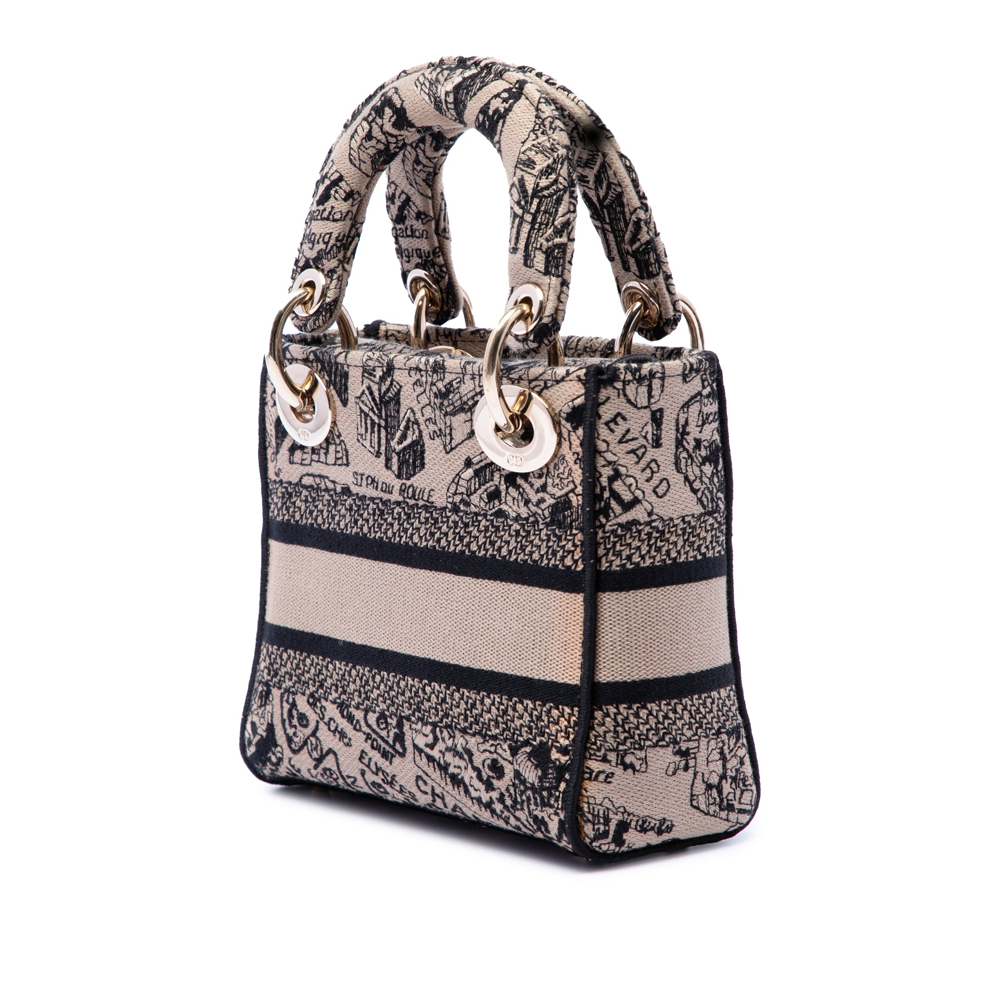 Dior Mini Embroidered Canvas Plan de Paris Lady D Lite - image 2