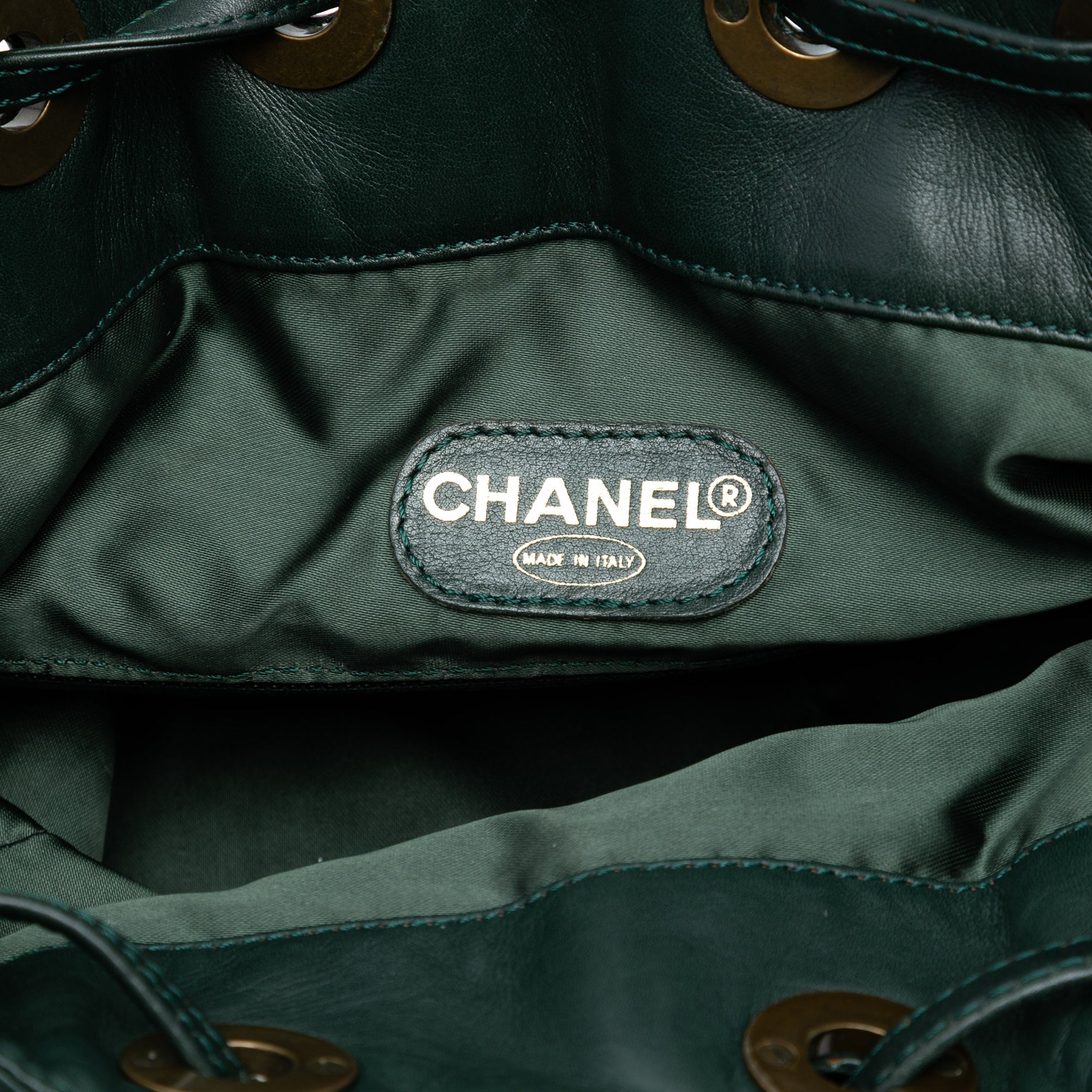 Chanel CC Lambskin Tortoise Ring Drawstring Tote - image 5
