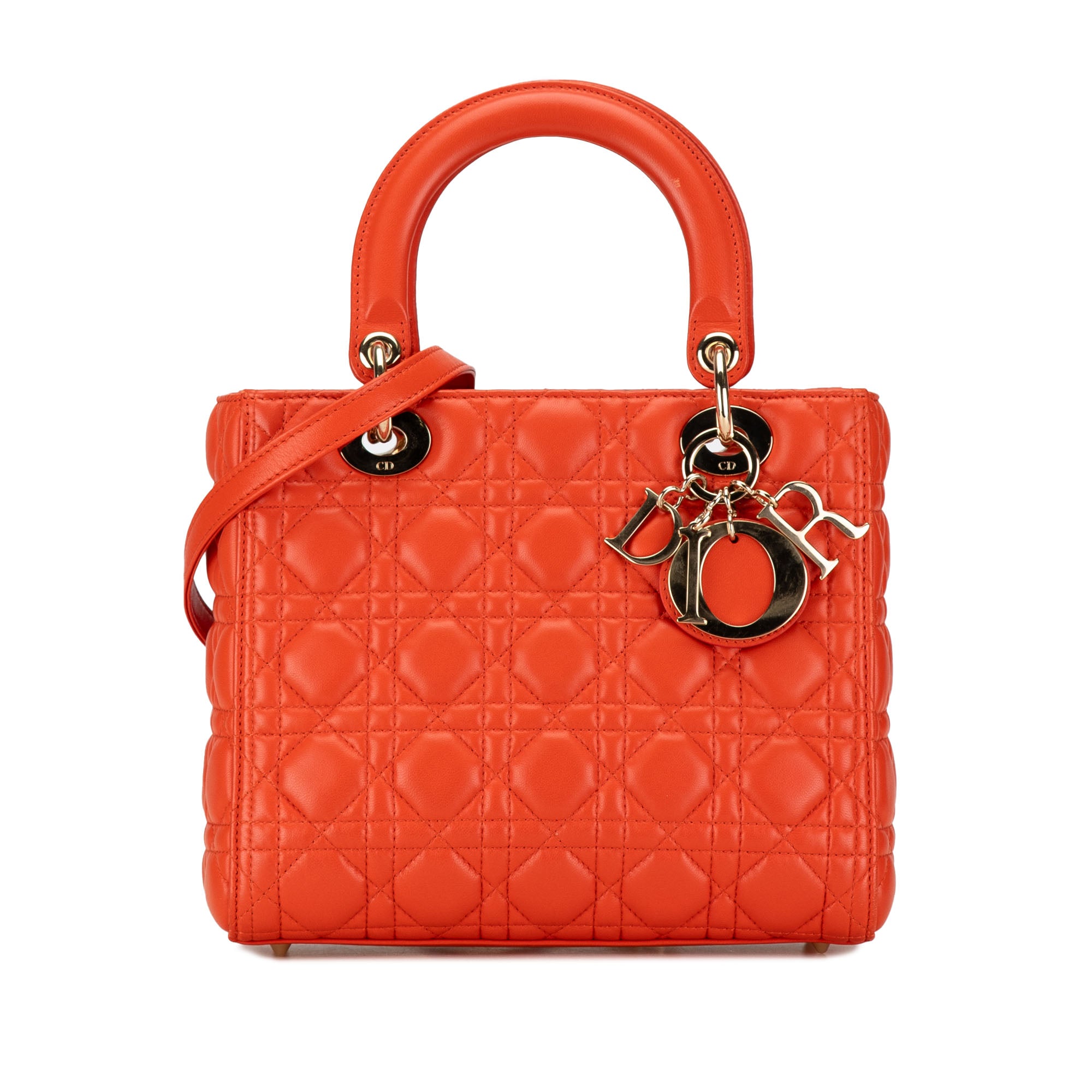 Dior Medium Lambskin Cannage Lady Dior - image 1