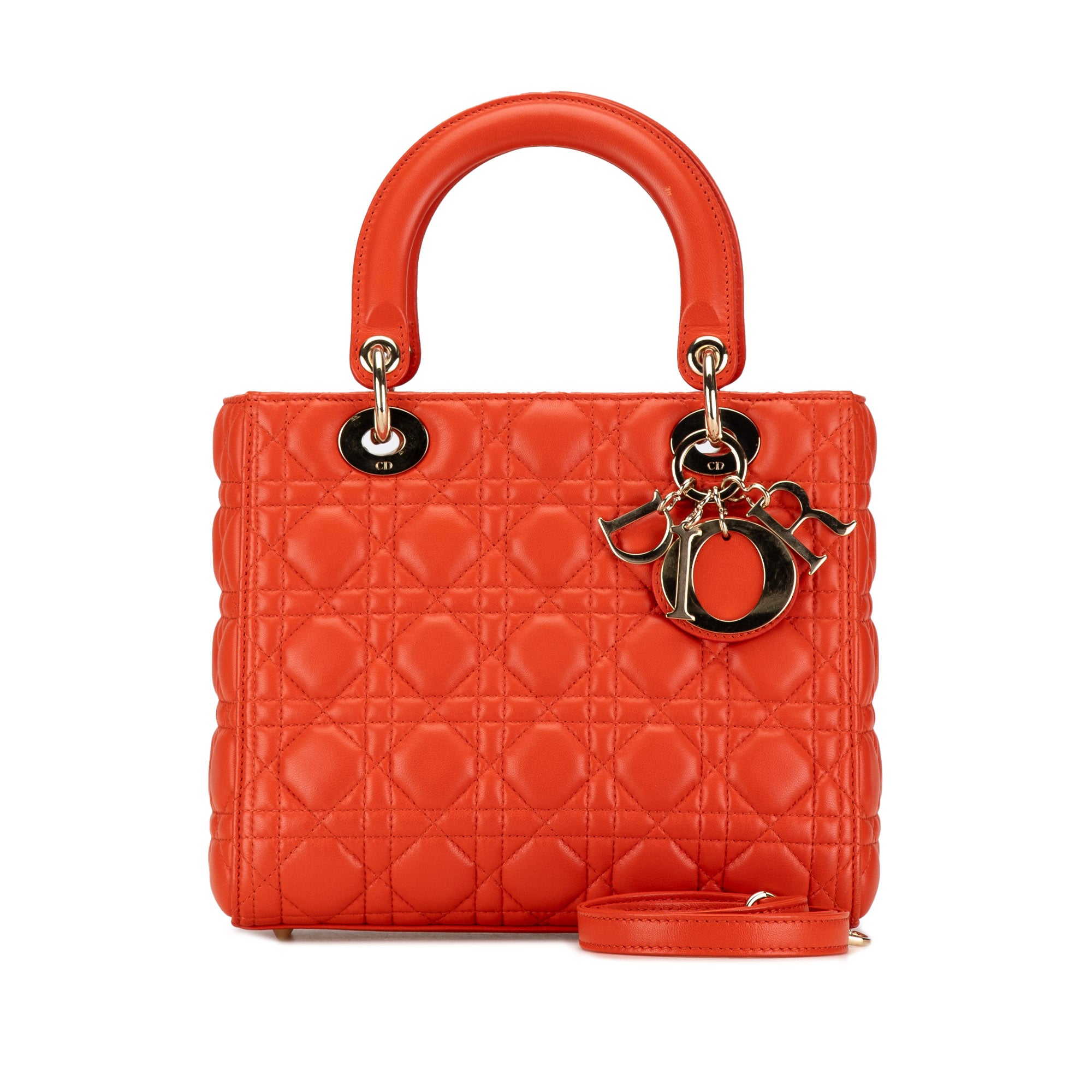 Dior Medium Lambskin Cannage Lady Dior - image 11