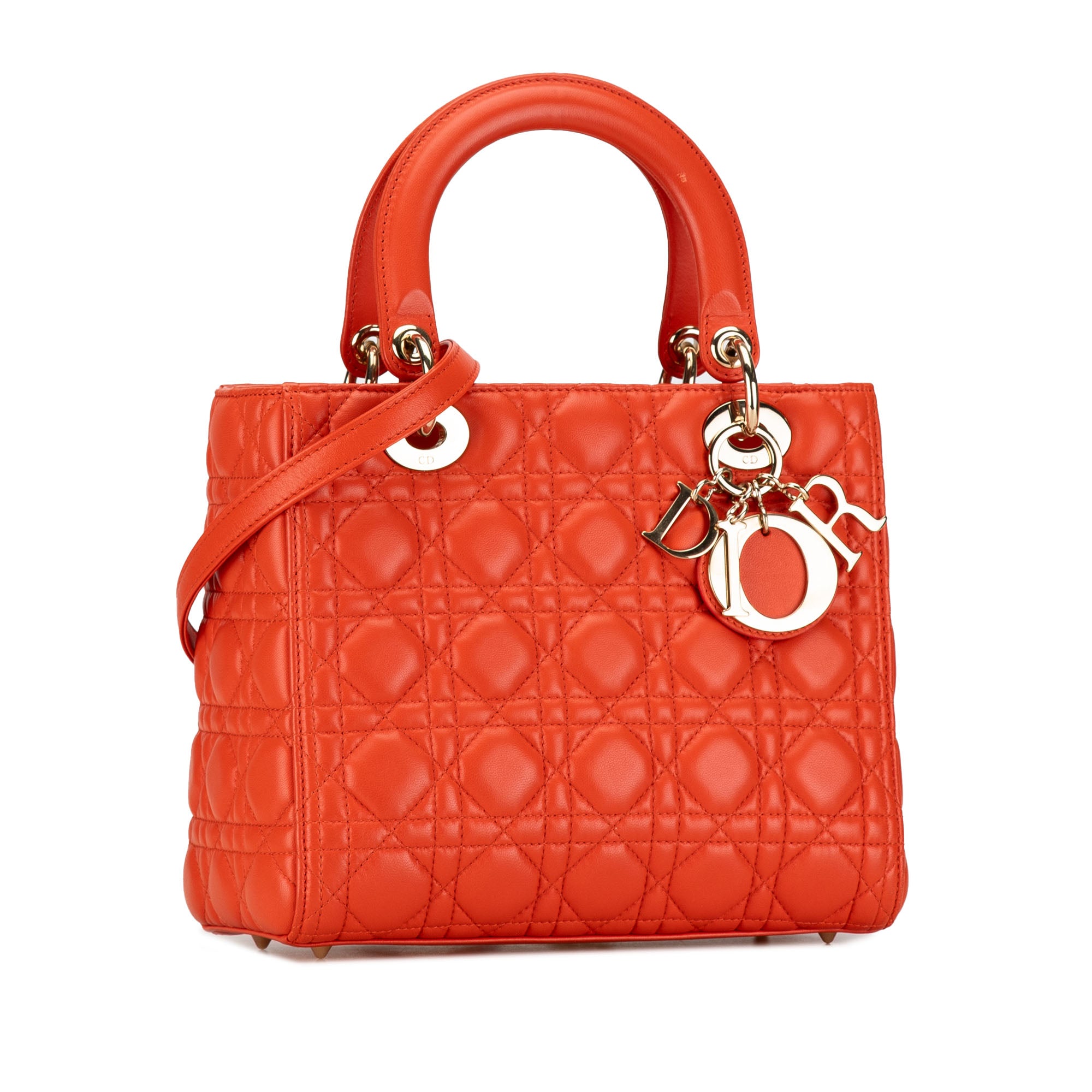 Dior Medium Lambskin Cannage Lady Dior - image 2