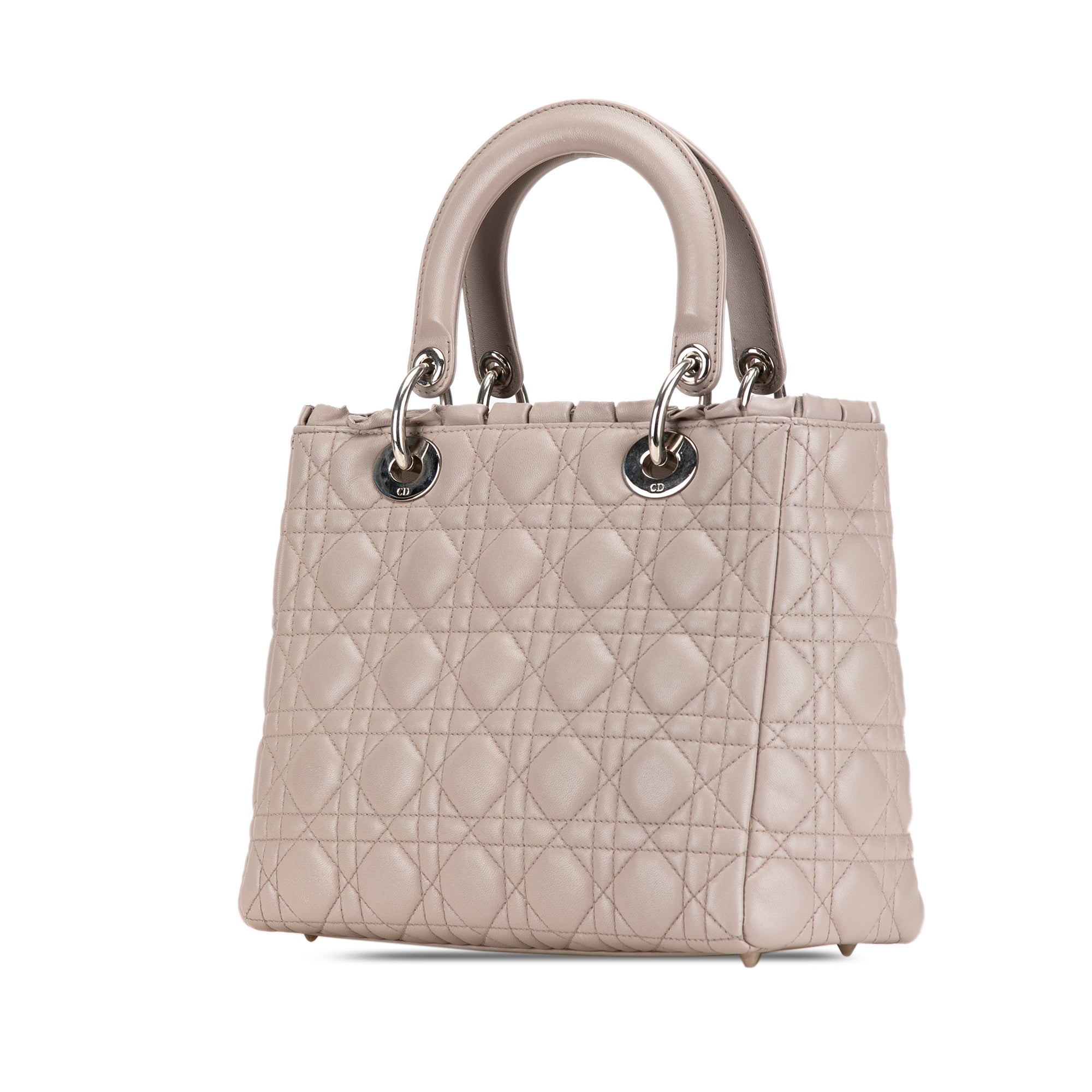 Dior Medium Lambskin Cannage Ruffle Trim Lady Dior - image 2