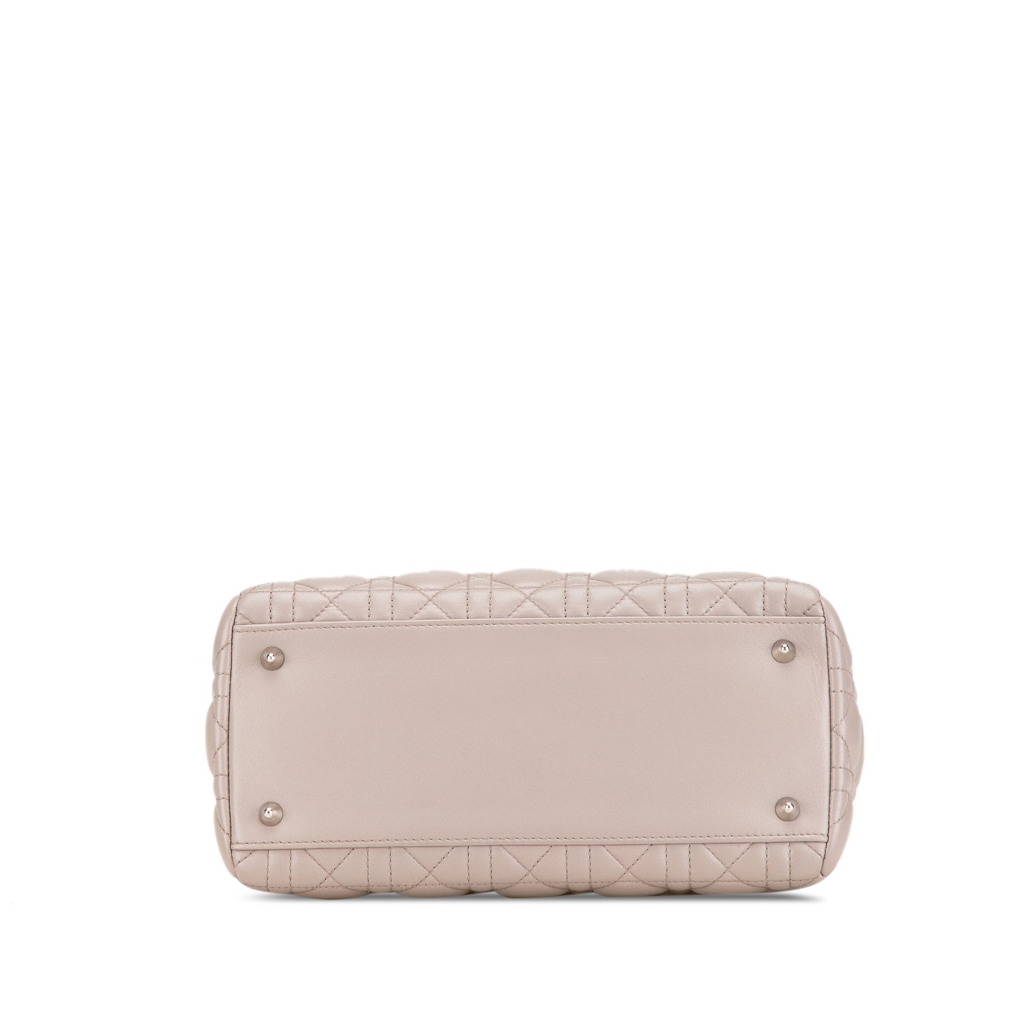 Dior Medium Lambskin Cannage Ruffle Trim Lady Dior - image 3