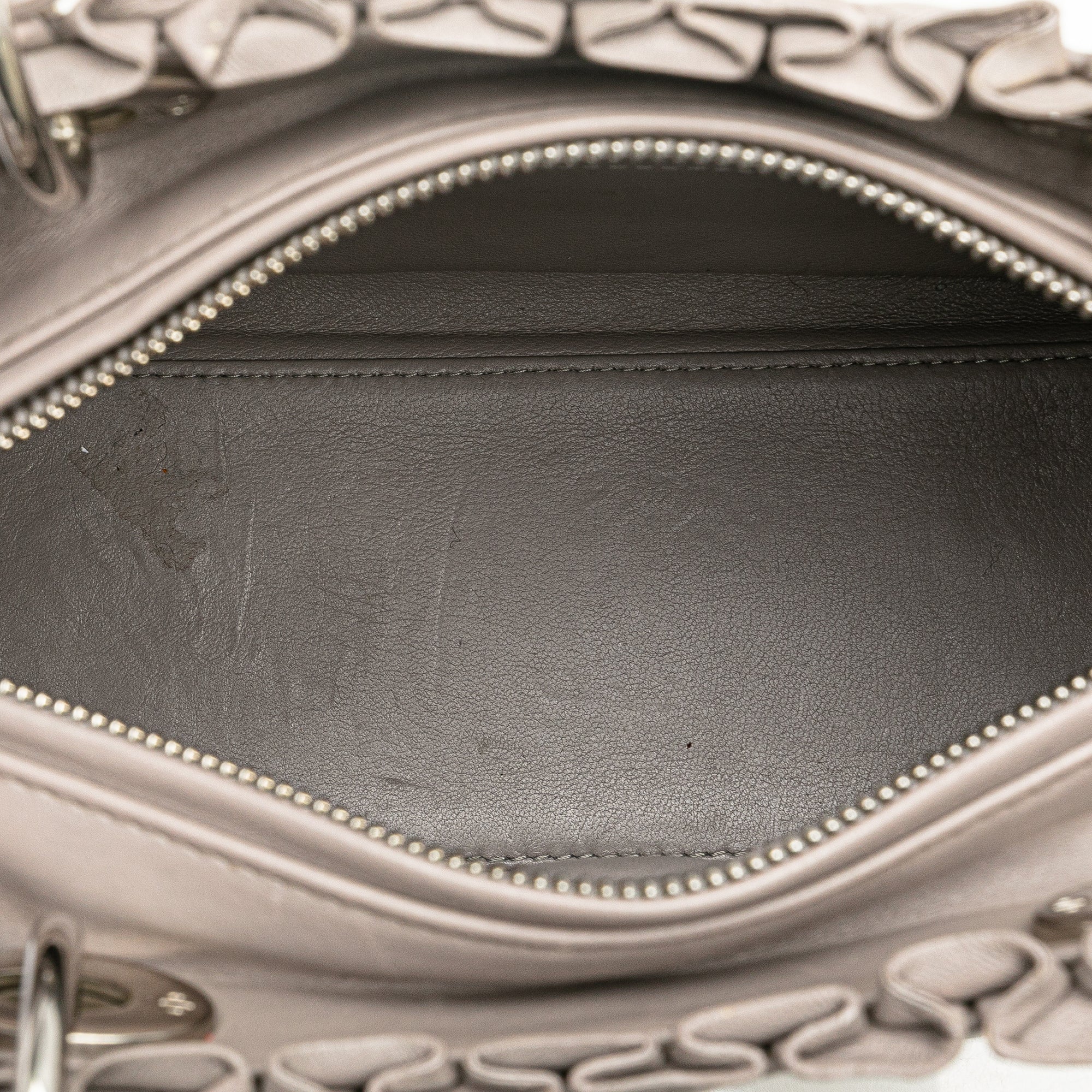 Dior Medium Lambskin Cannage Ruffle Trim Lady Dior - image 4