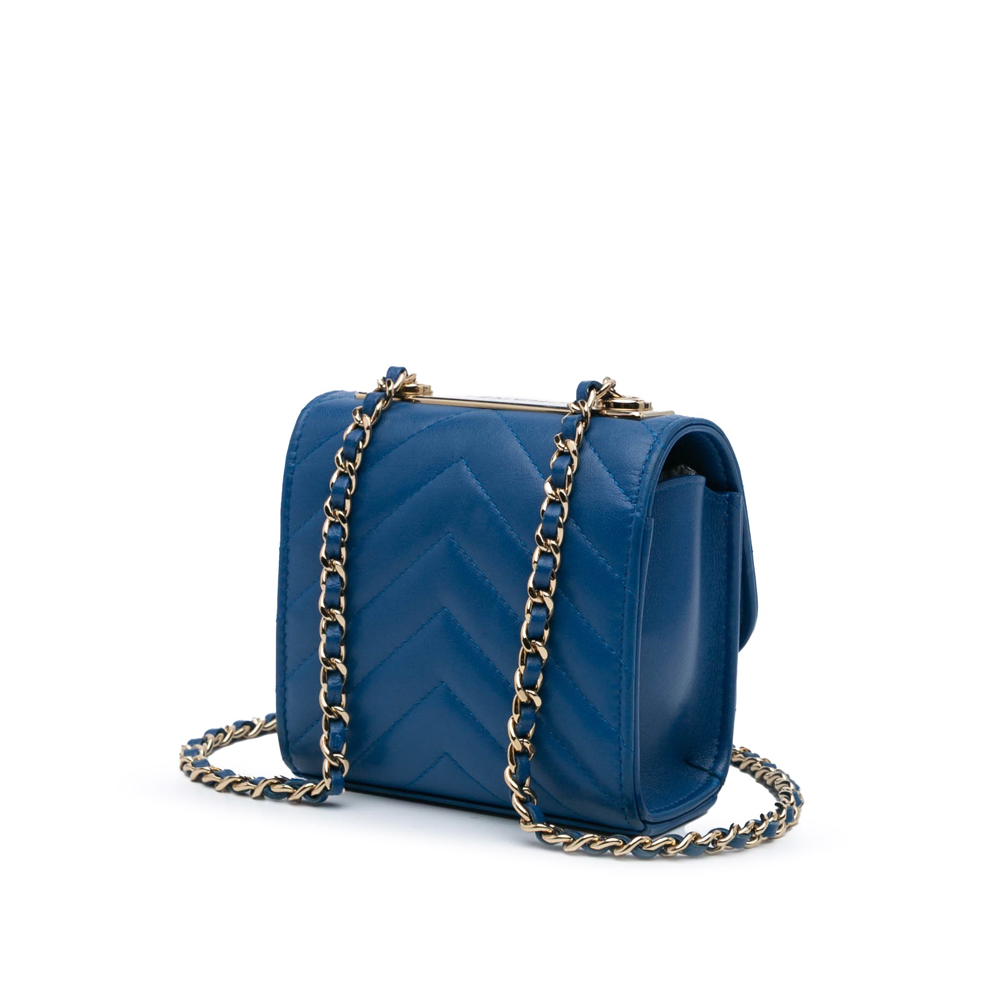 Chanel Mini Chevron Lambskin Trendy CC Chain Wallet - image 2