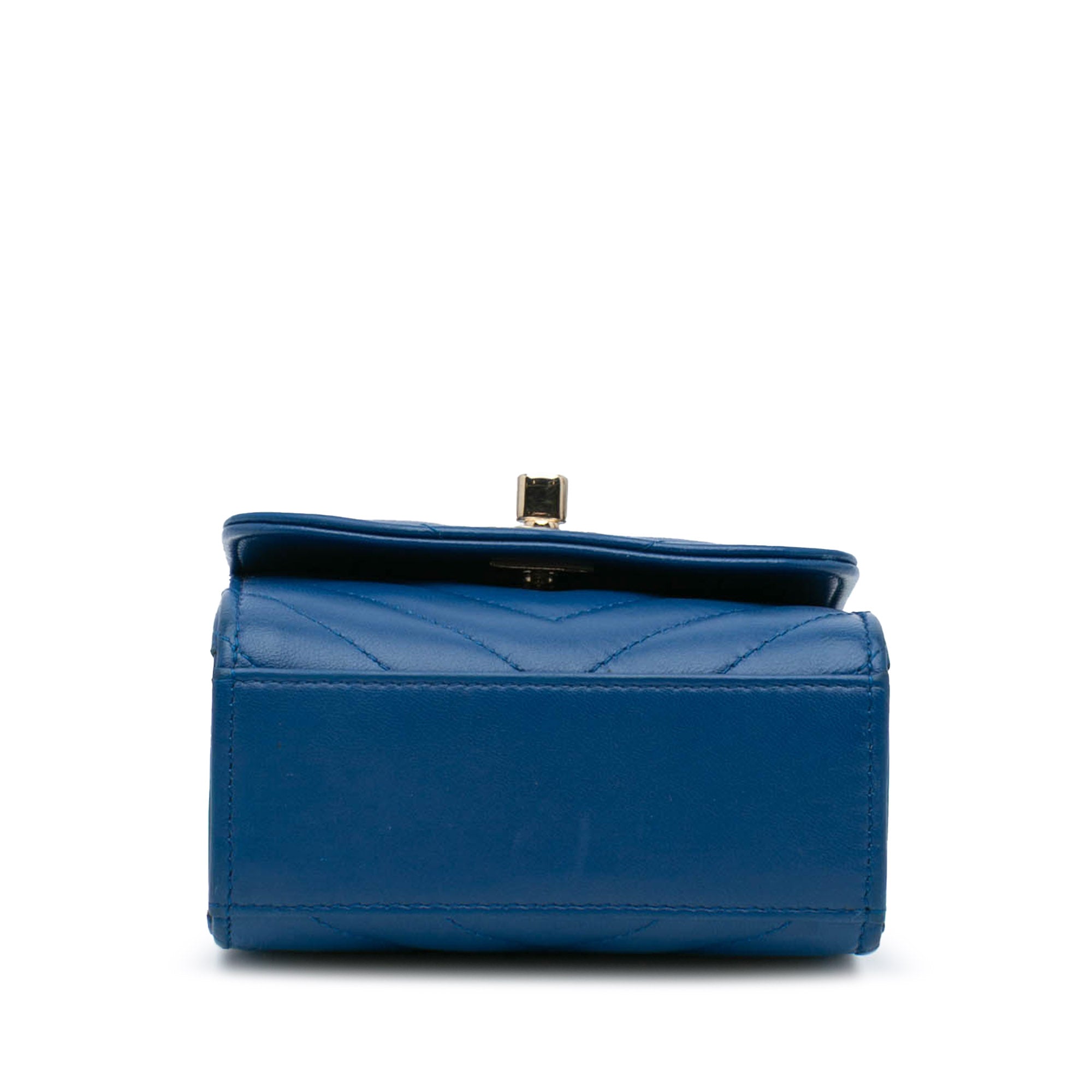 Chanel Mini Chevron Lambskin Trendy CC Chain Wallet - image 3