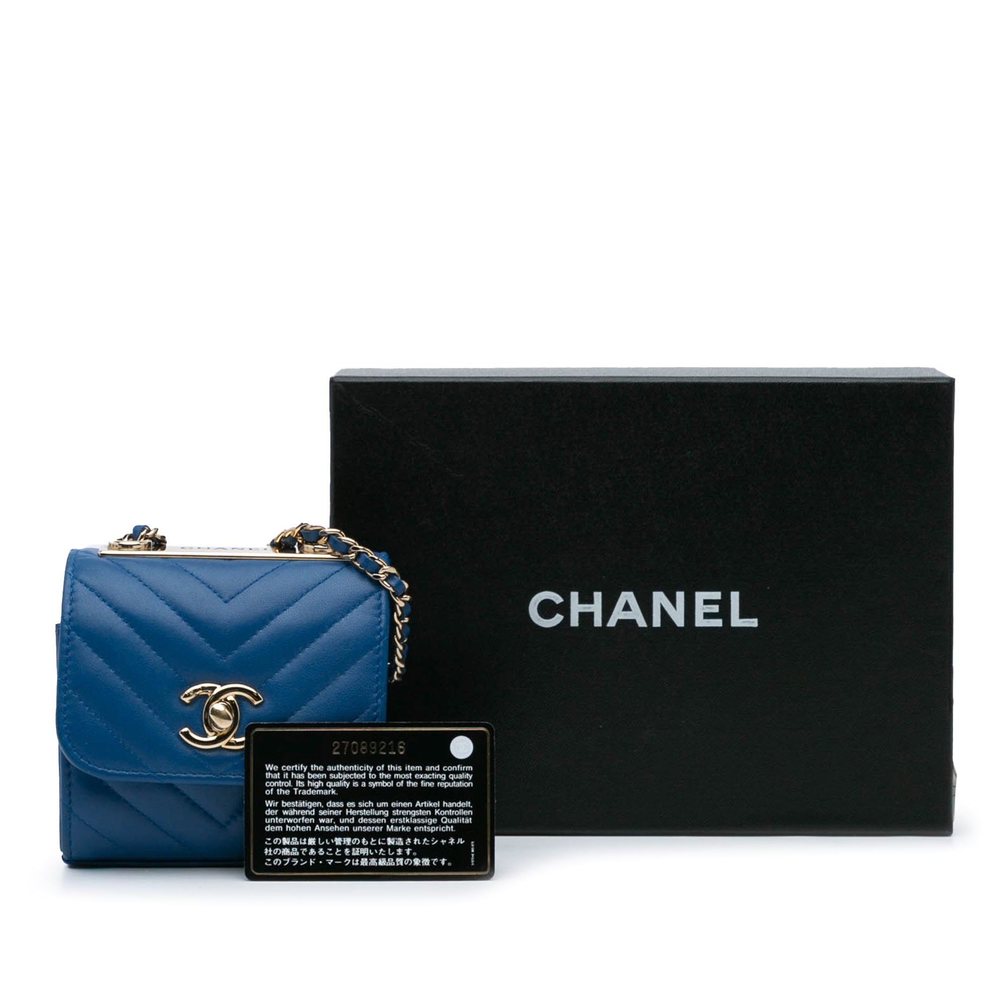 Chanel Mini Chevron Lambskin Trendy CC Chain Wallet - image 9