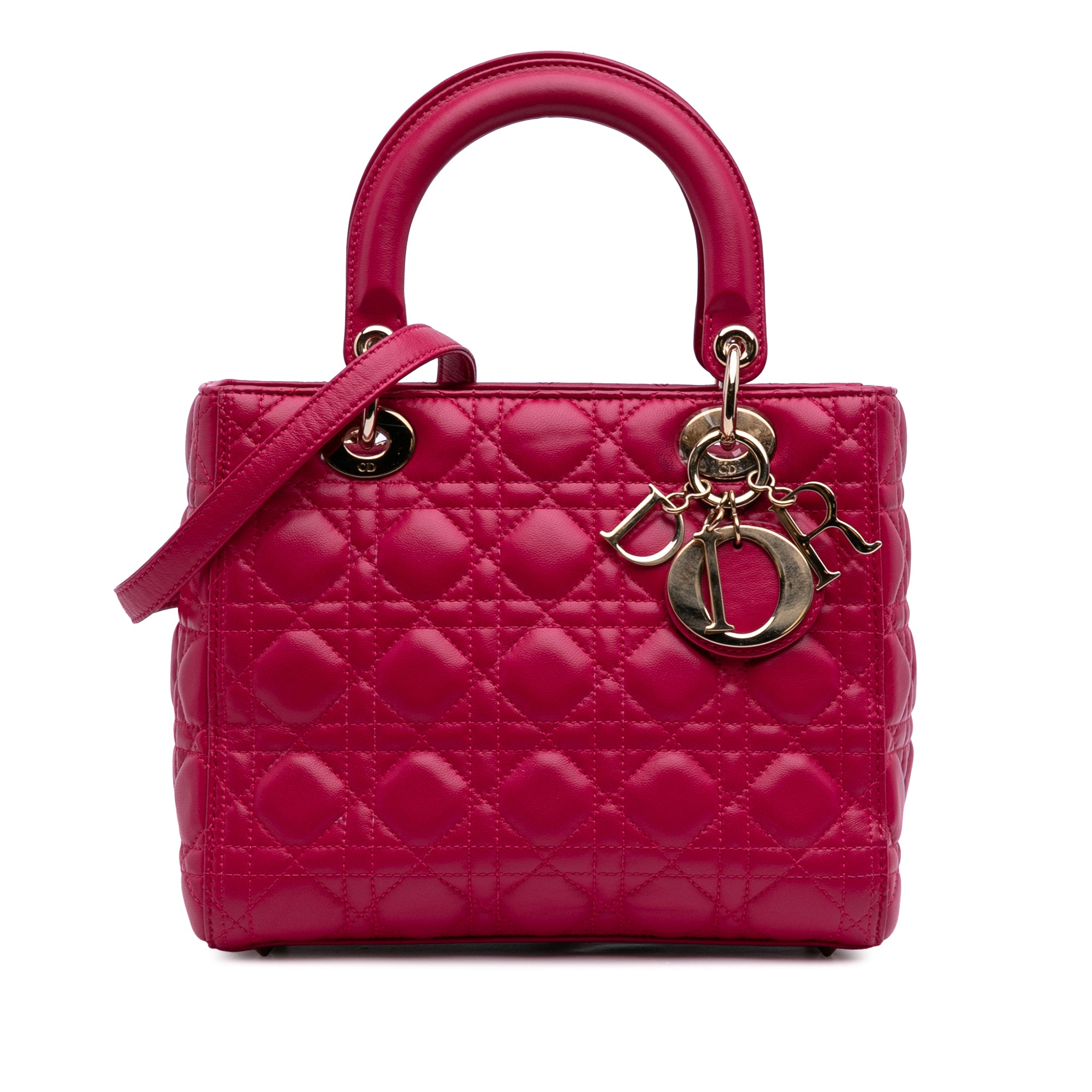 Dior Medium Lambskin Cannage Lady Dior - image 1