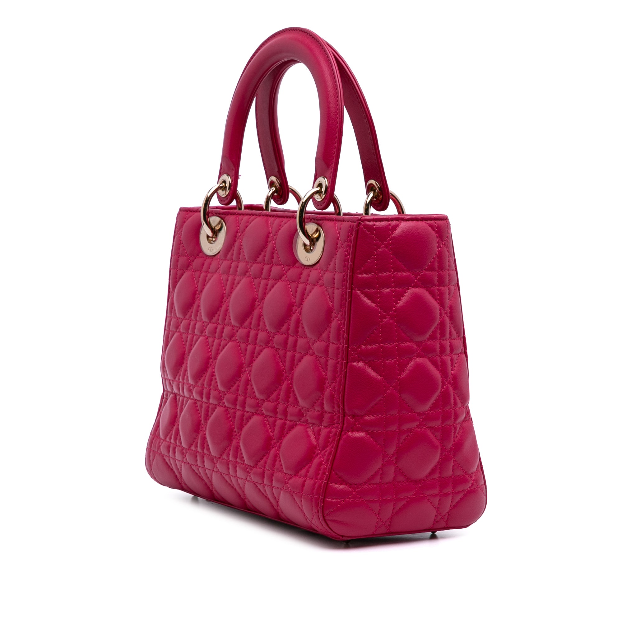 Dior Medium Lambskin Cannage Lady Dior - image 2