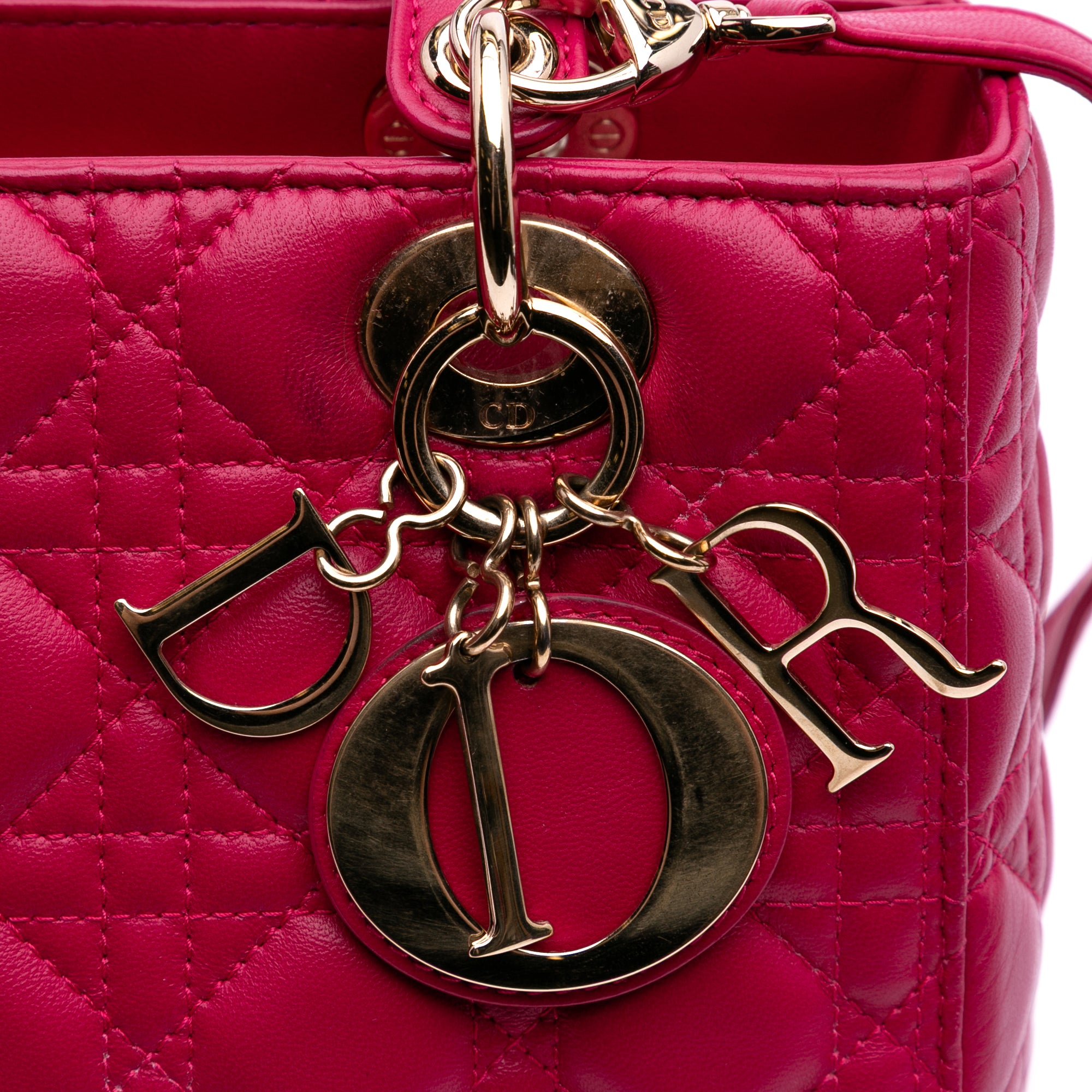 Dior Medium Lambskin Cannage Lady Dior - image 7