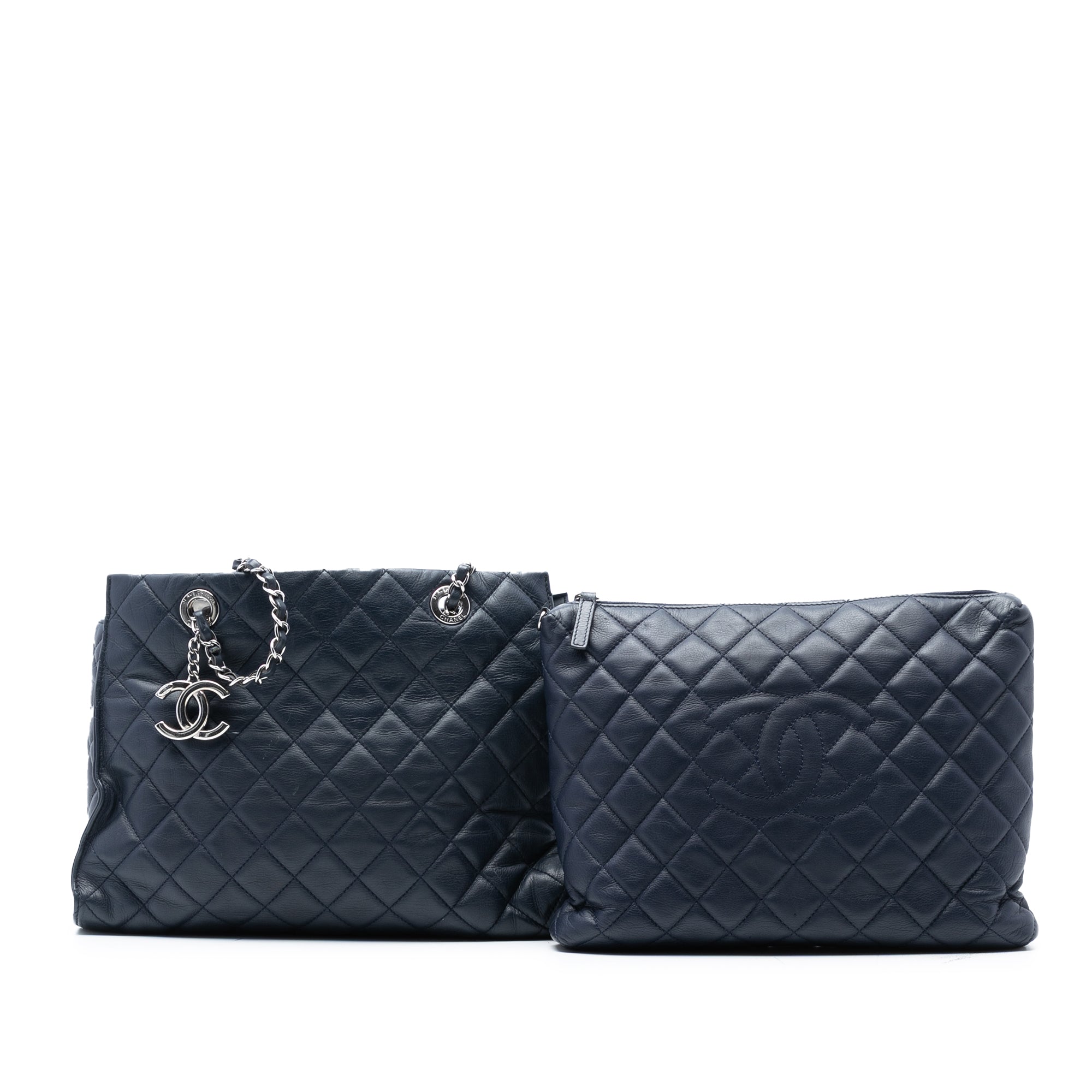 Chanel Large CC Quilted Calfskin Soft and Chic Tote - image 8
