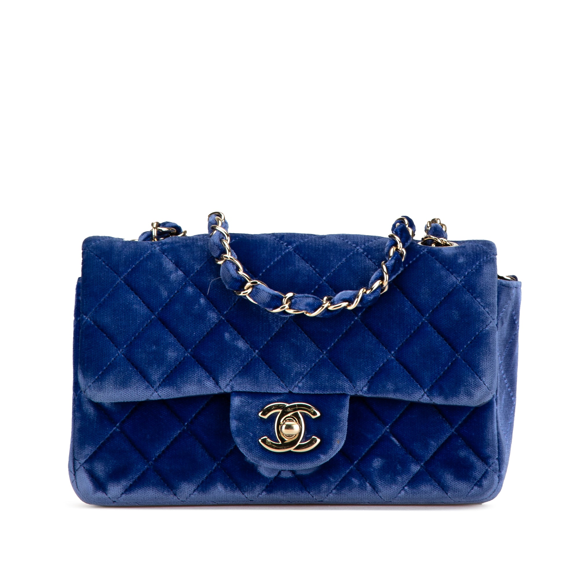 Chanel Mini Rectangular Classic Velvet Single Flap - image 1