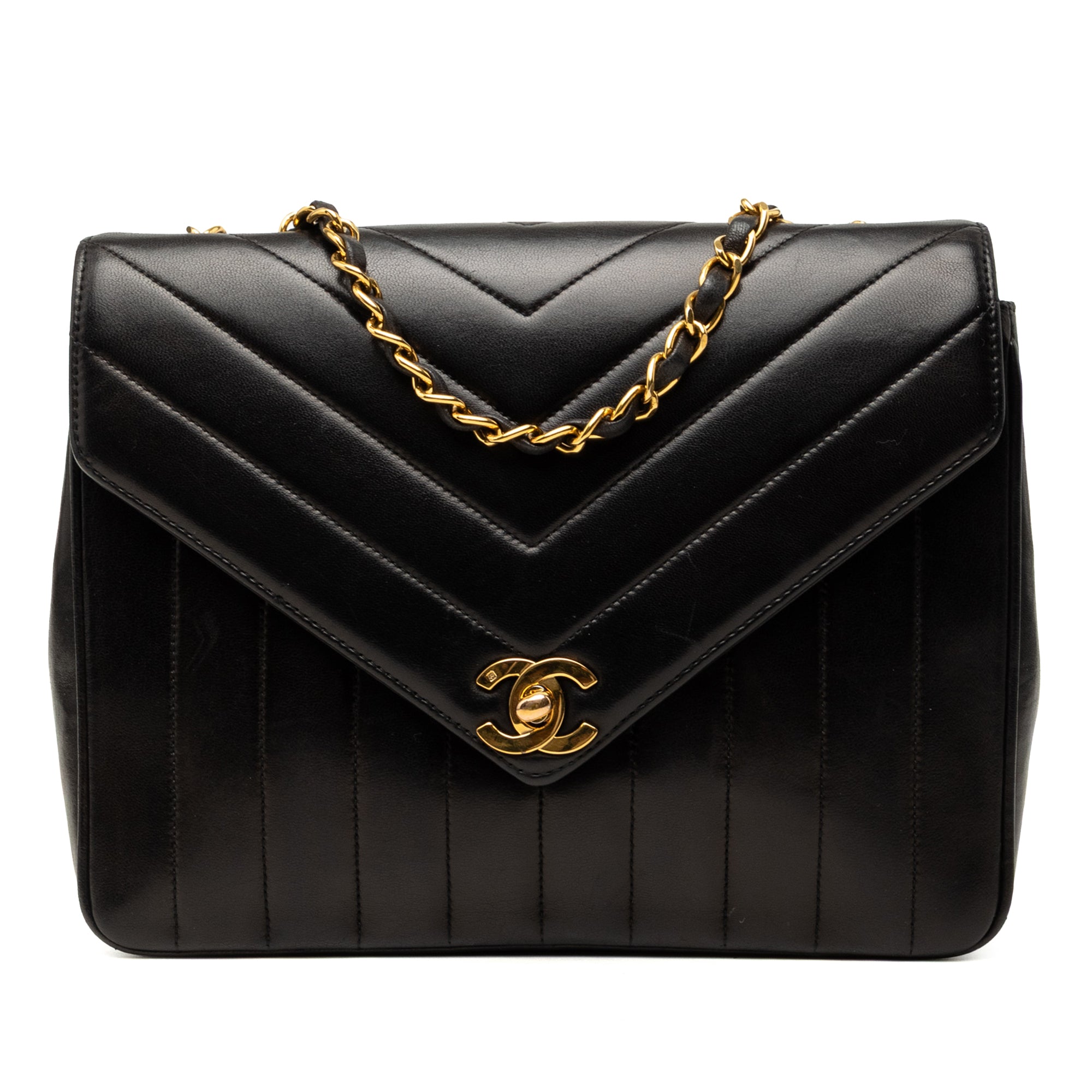 Chanel Small Chevron Lambskin Envelope Flap - image 1