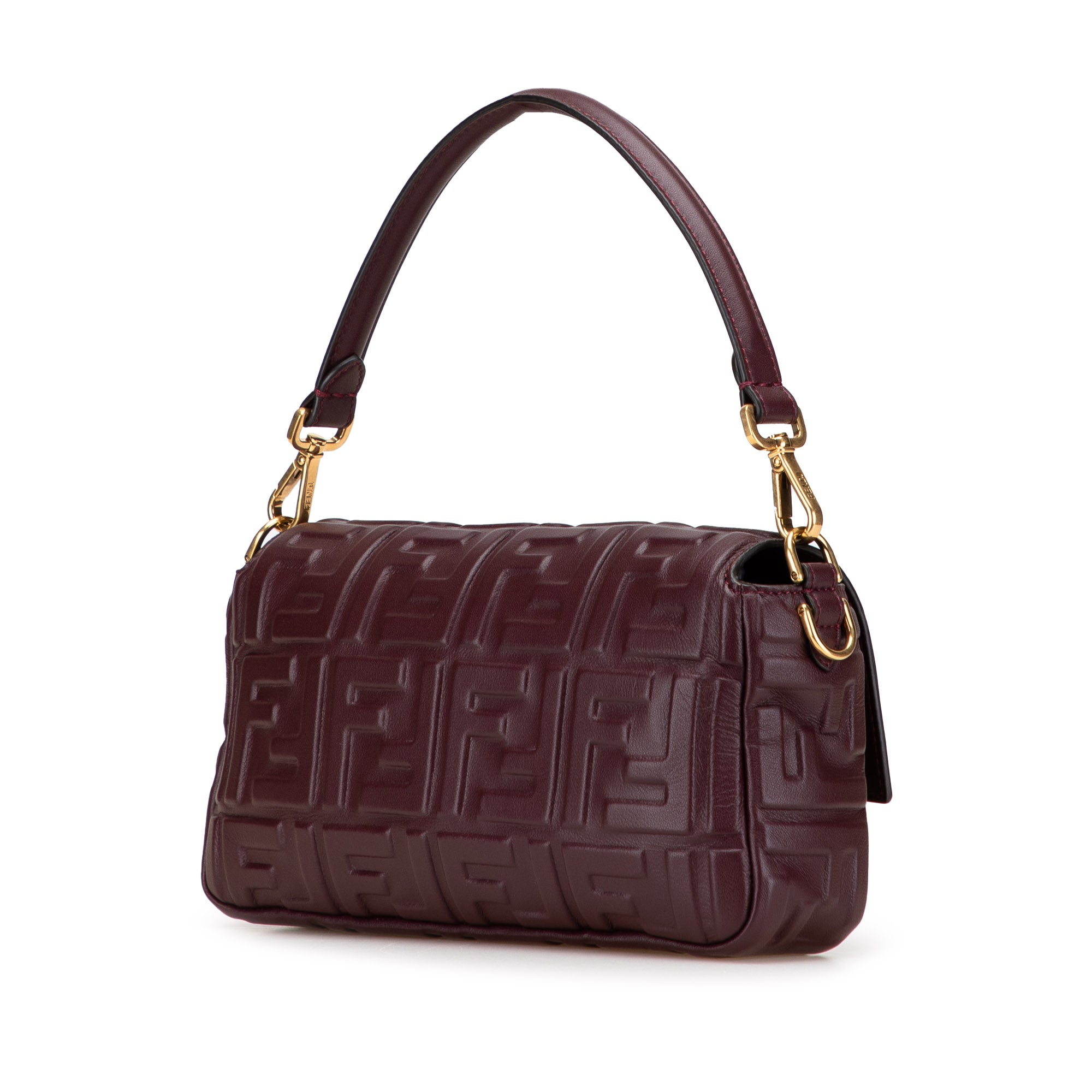Fendi Zucca Embossed Leather Baguette Satchel - image 2