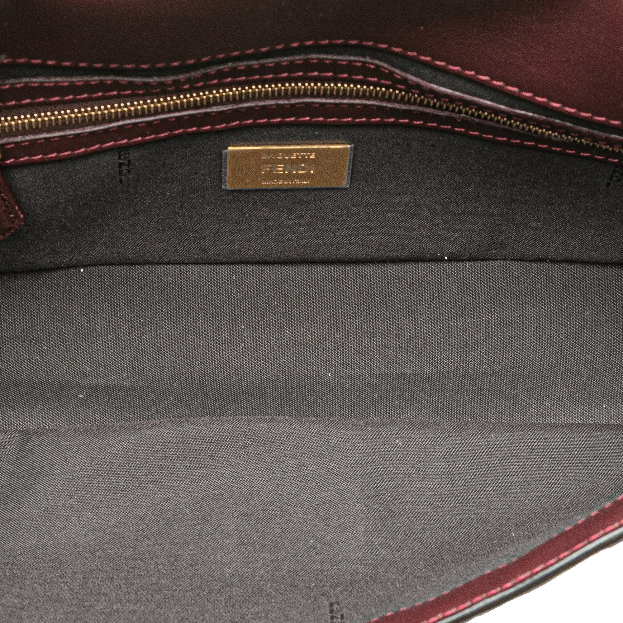Fendi Zucca Embossed Leather Baguette Satchel - image 4