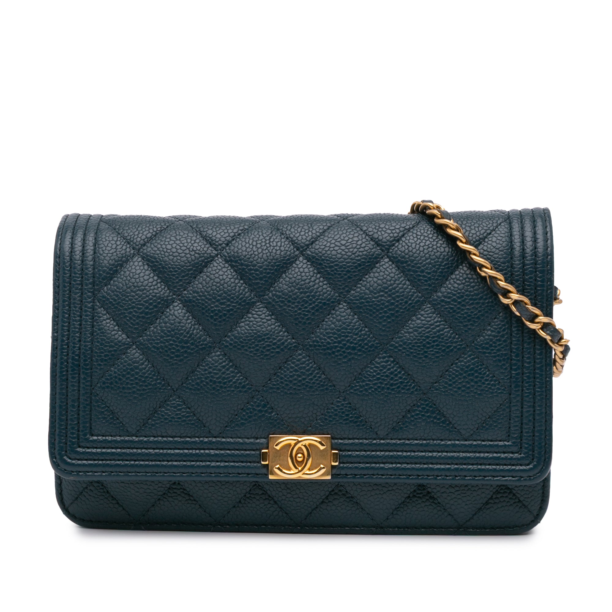 Chanel Quilted Lambskin Boy Wallet On Chain - image 1