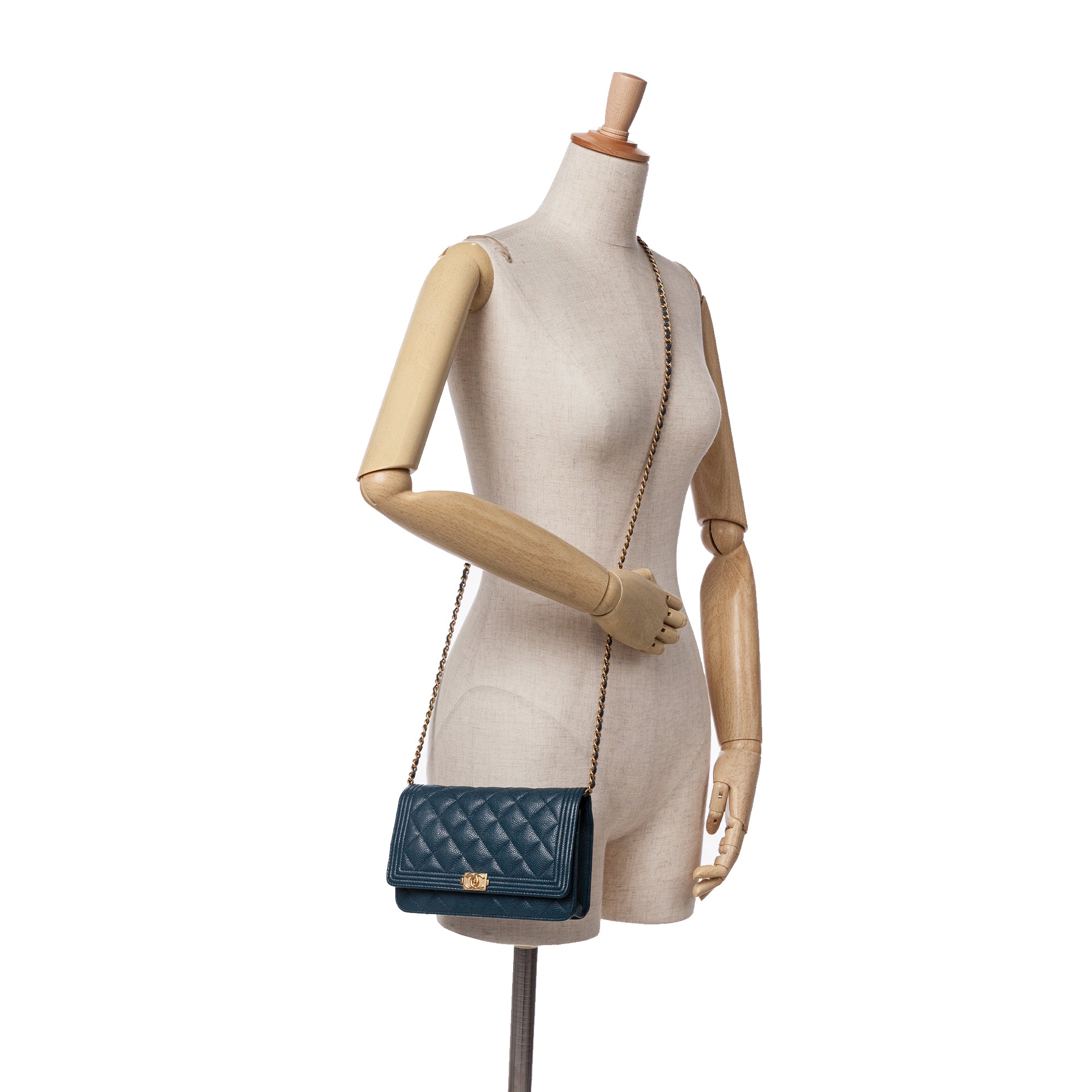 Chanel Quilted Lambskin Boy Wallet On Chain - image 10