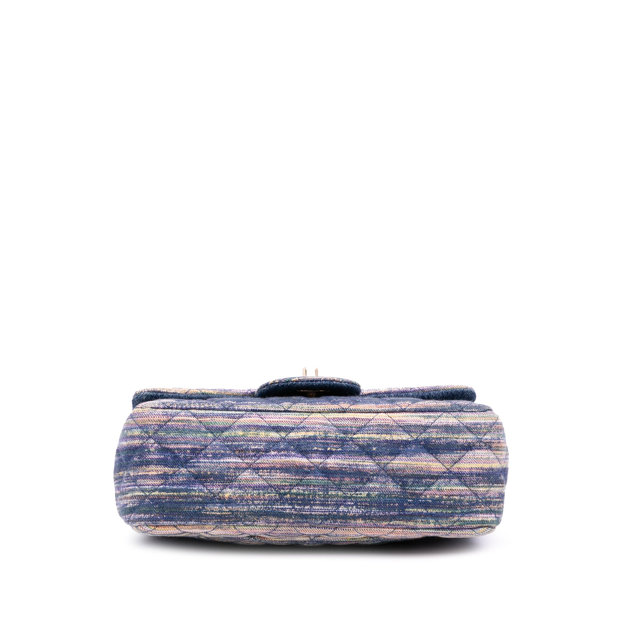 Chanel Mini Rectangular Classic Multicolor Denim Single Flap - image 3