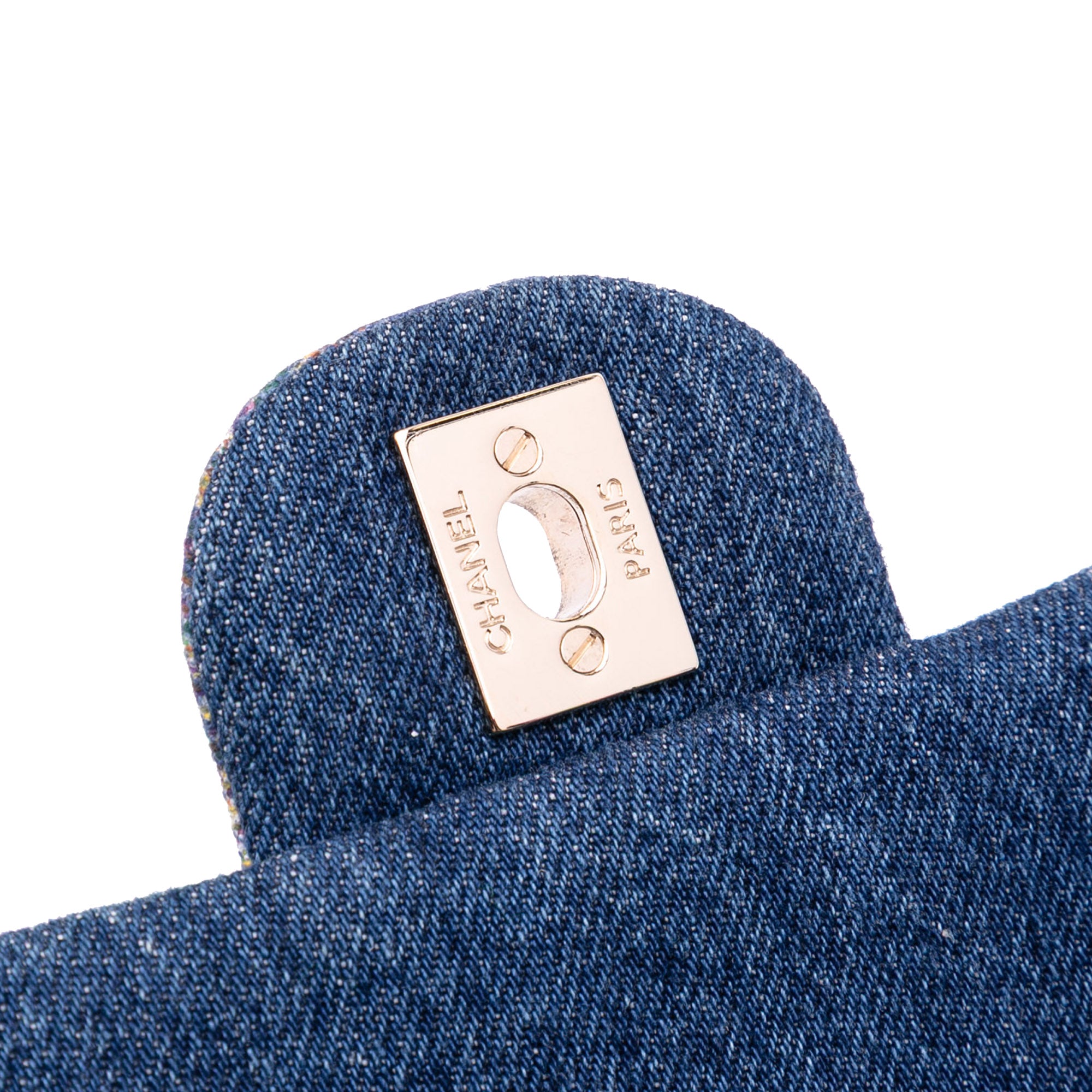 Chanel Mini Rectangular Classic Multicolor Denim Single Flap - image 7