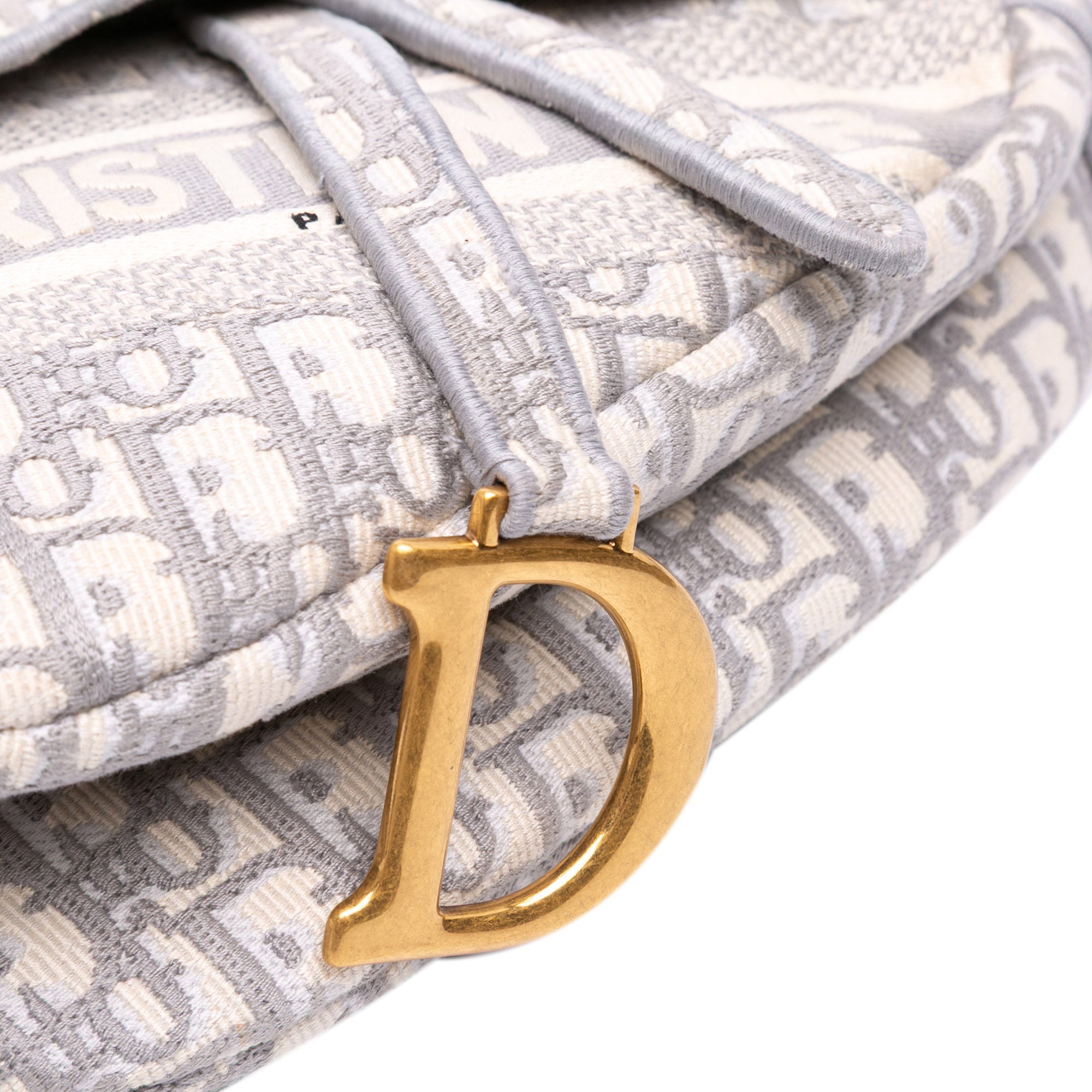 Dior Oblique Embroidered Canvas Saddle Bag - image 6