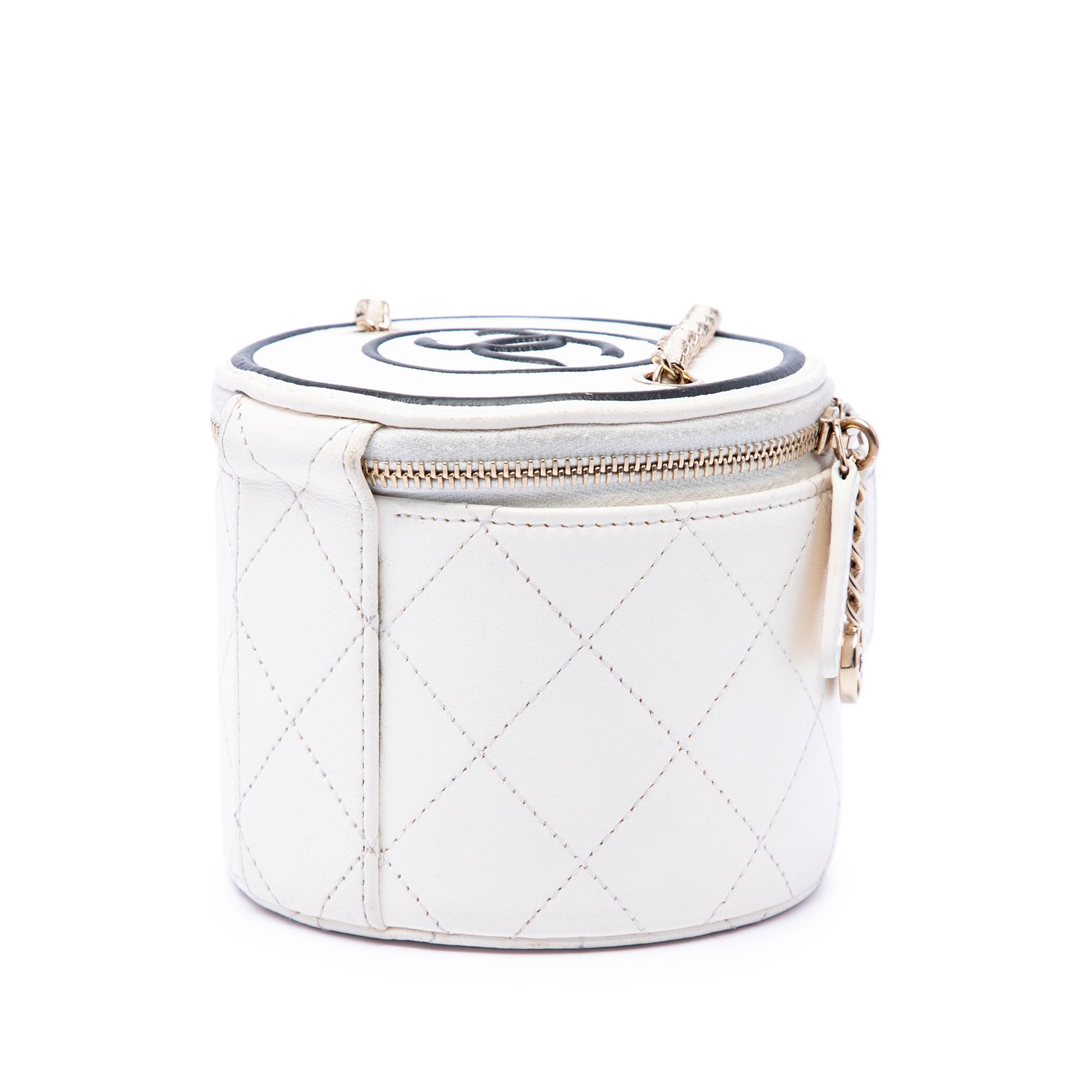 Chanel Quilted Lambskin Chain and Charm Vanity Case - image 2